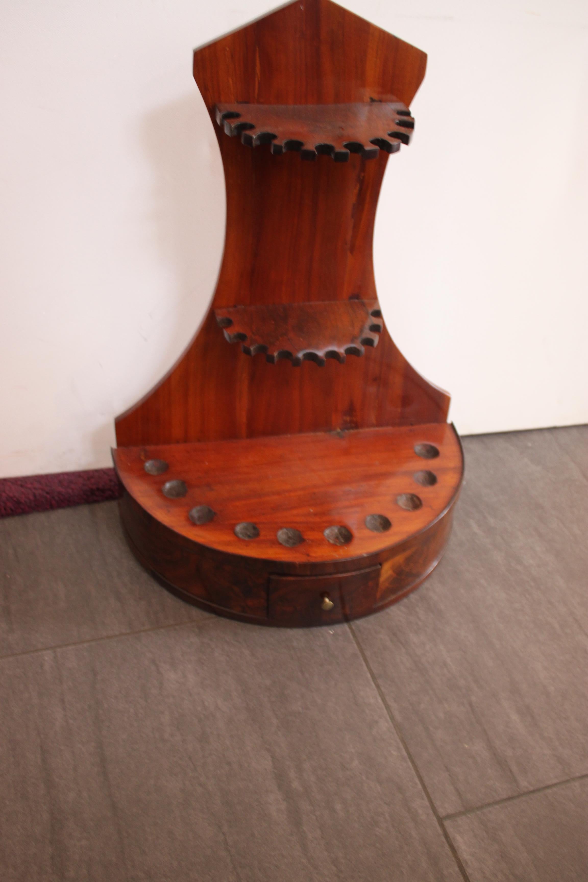 Antique Walnut and Cherry Pipe Stand For Sale 5