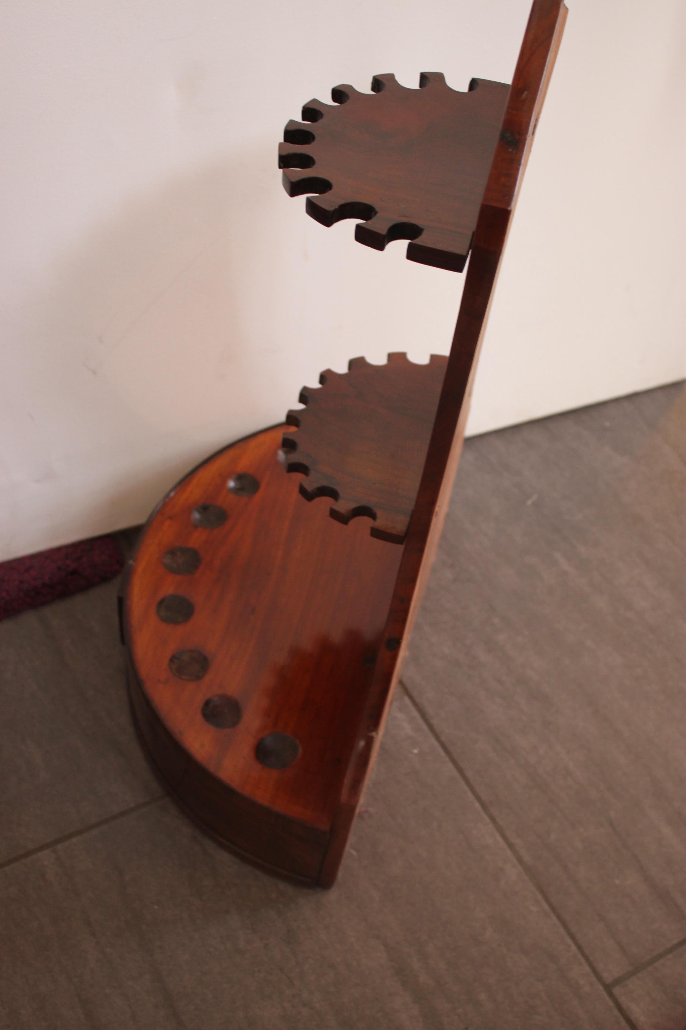 Mid-19th Century Antique Walnut and Cherry Pipe Stand For Sale