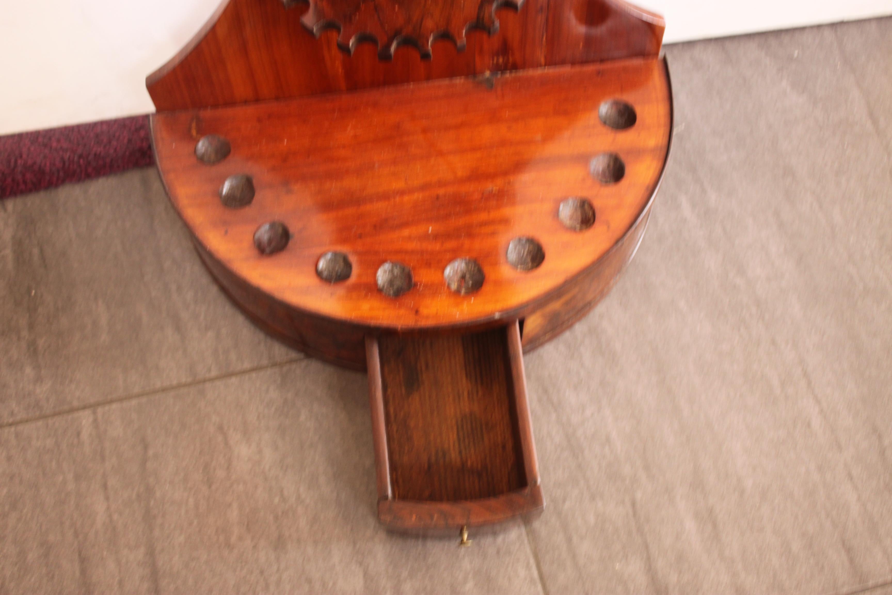 Antique Walnut and Cherry Pipe Stand For Sale 2