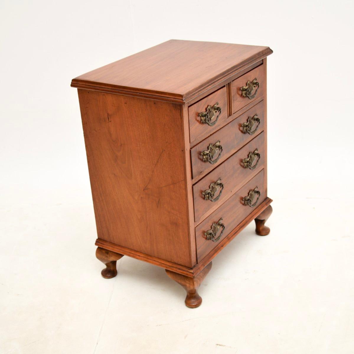 British Antique Walnut Chest of Drawers For Sale