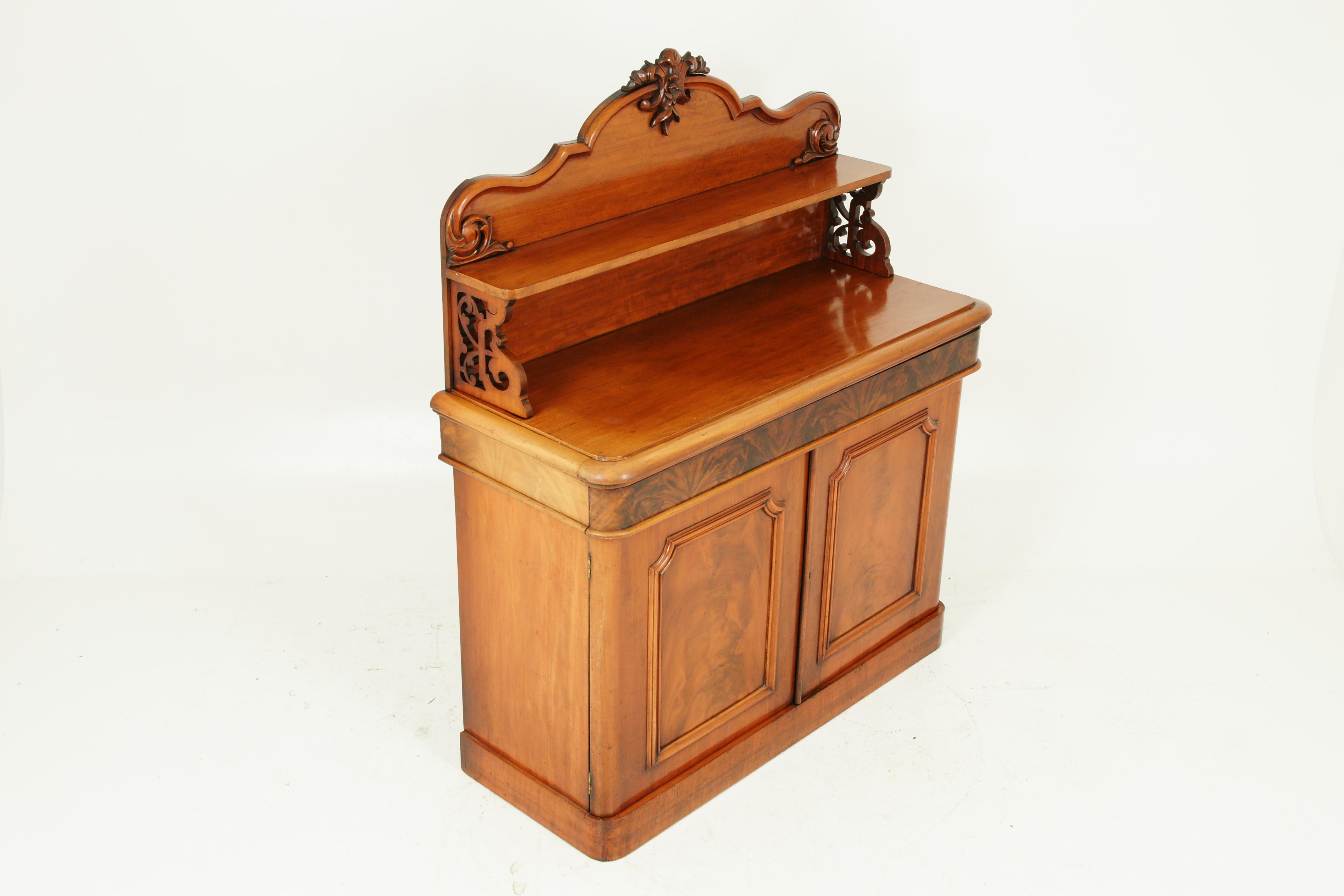 Antique Walnut Chiffonier, Walnut Sideboard, Victorian, Scotland 1870, B1597 In Good Condition In Vancouver, BC