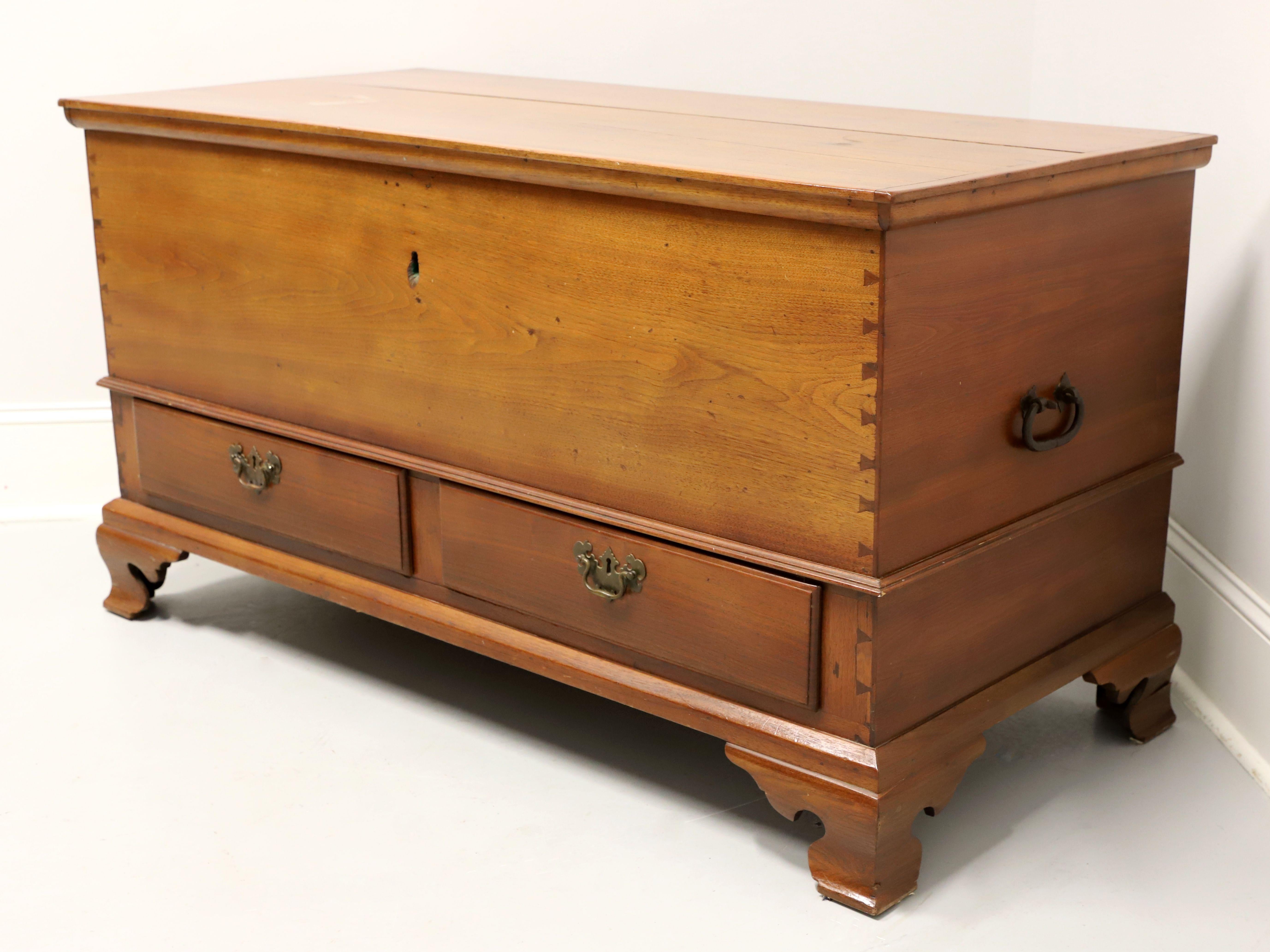 American Colonial Antique Walnut Colonial Style Blanket Chest For Sale