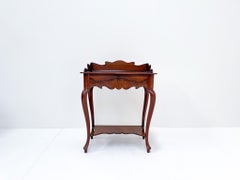 Antique Walnut Console Table with Drawer