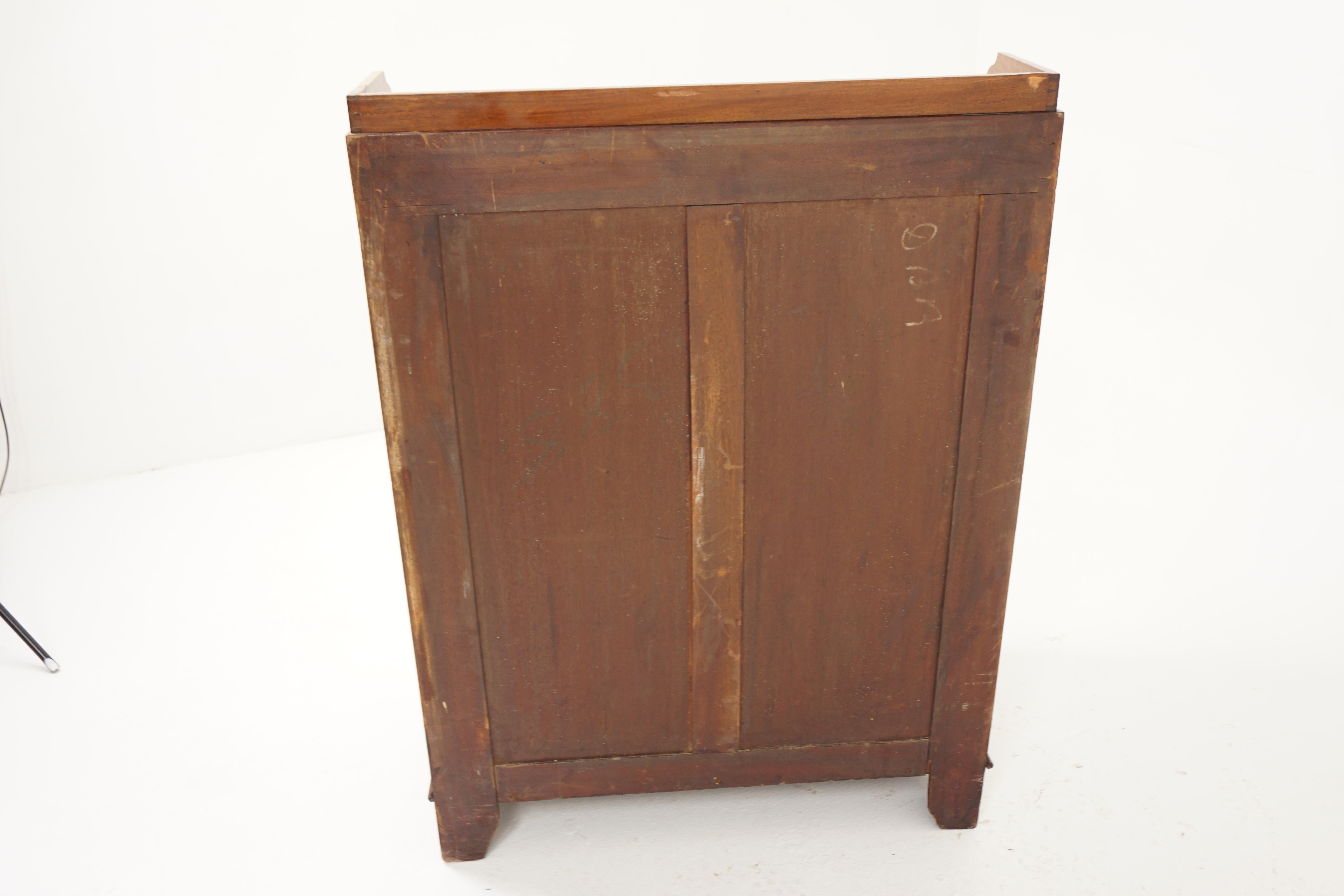 Antique Walnut Desk, Slant Front Desk, Drop Front Bureau, Scotland 1910 For Sale 3