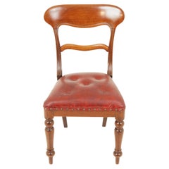 Antique Walnut Dining Chair, Library Chair Scotland 1880, B2865