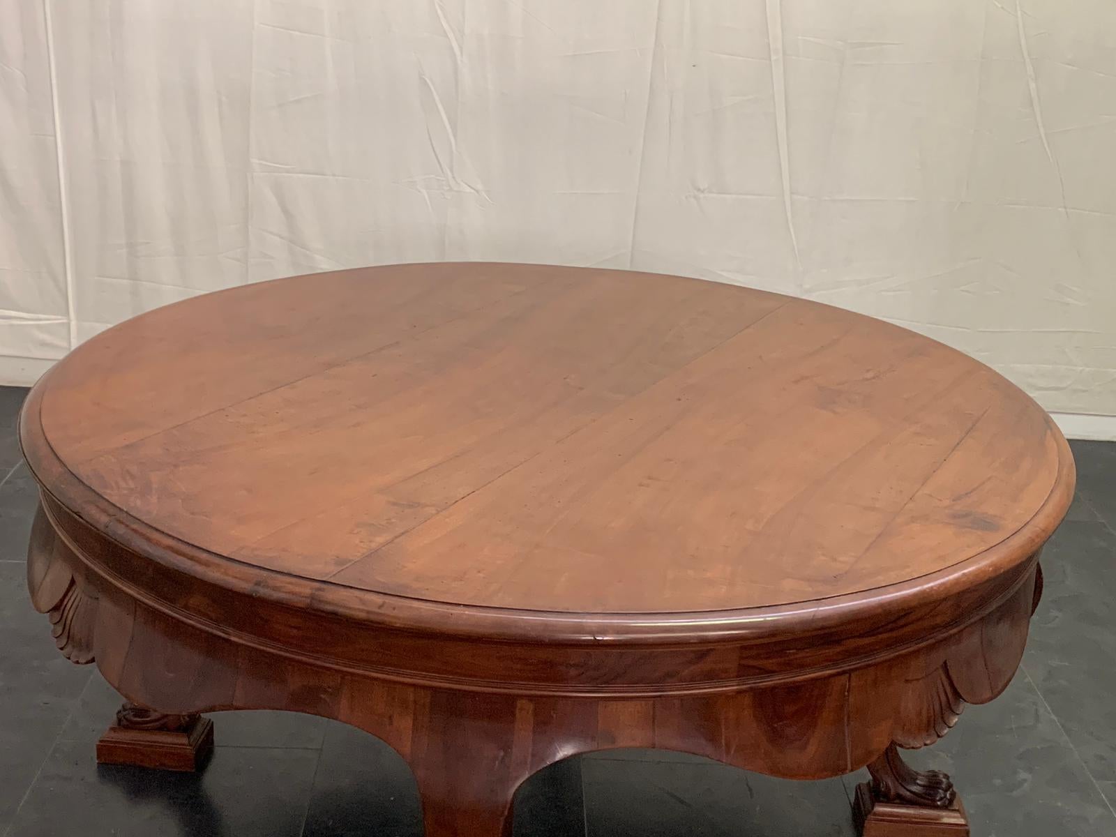 Italian Antique Walnut Directory Table For Sale