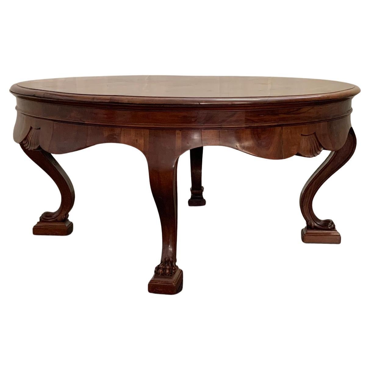 Antique Walnut Directory Table For Sale
