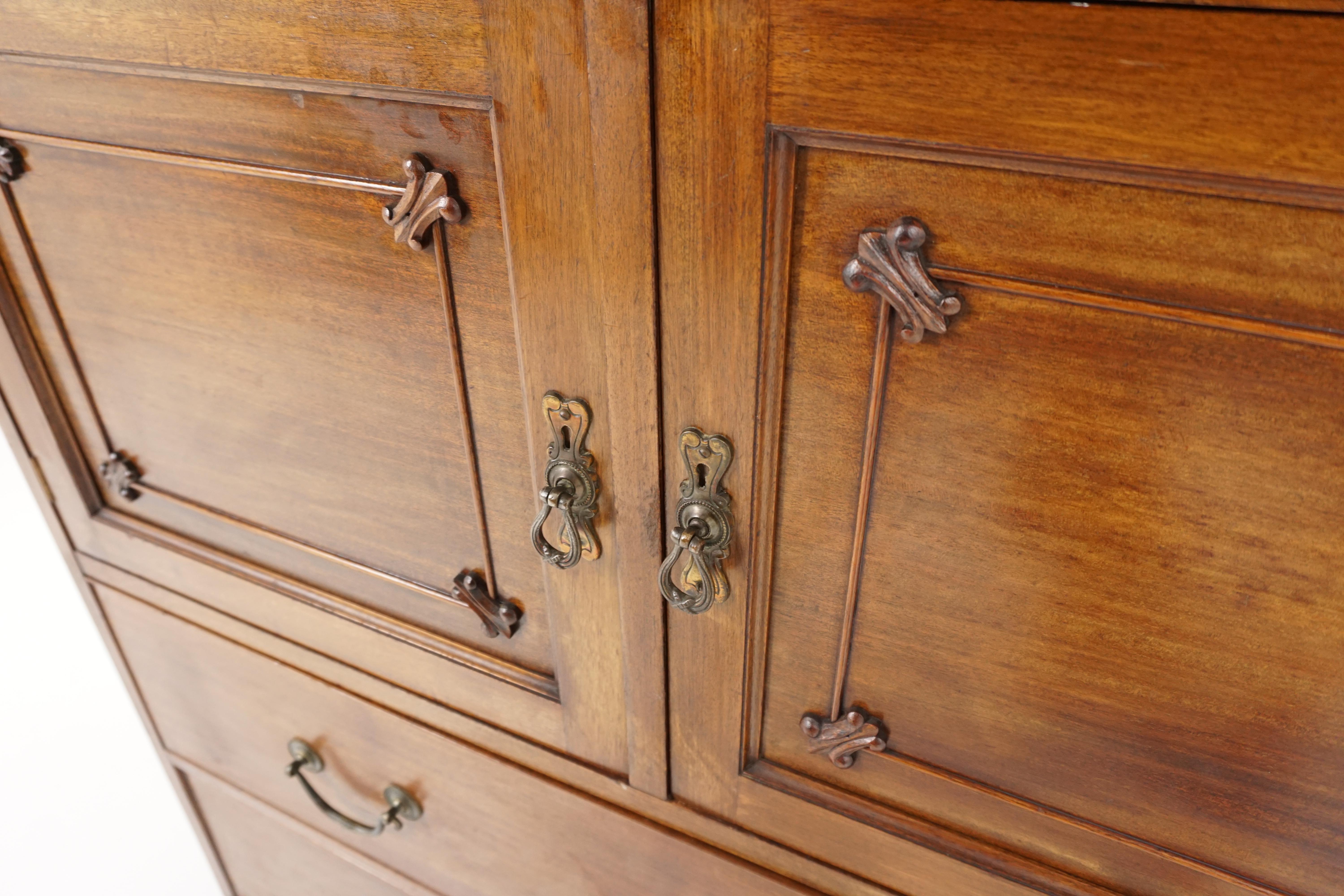 Début du 20ème siècle Ancienne commode en noyer:: Commode Edouardienne:: Ecosse 1910:: B1826A