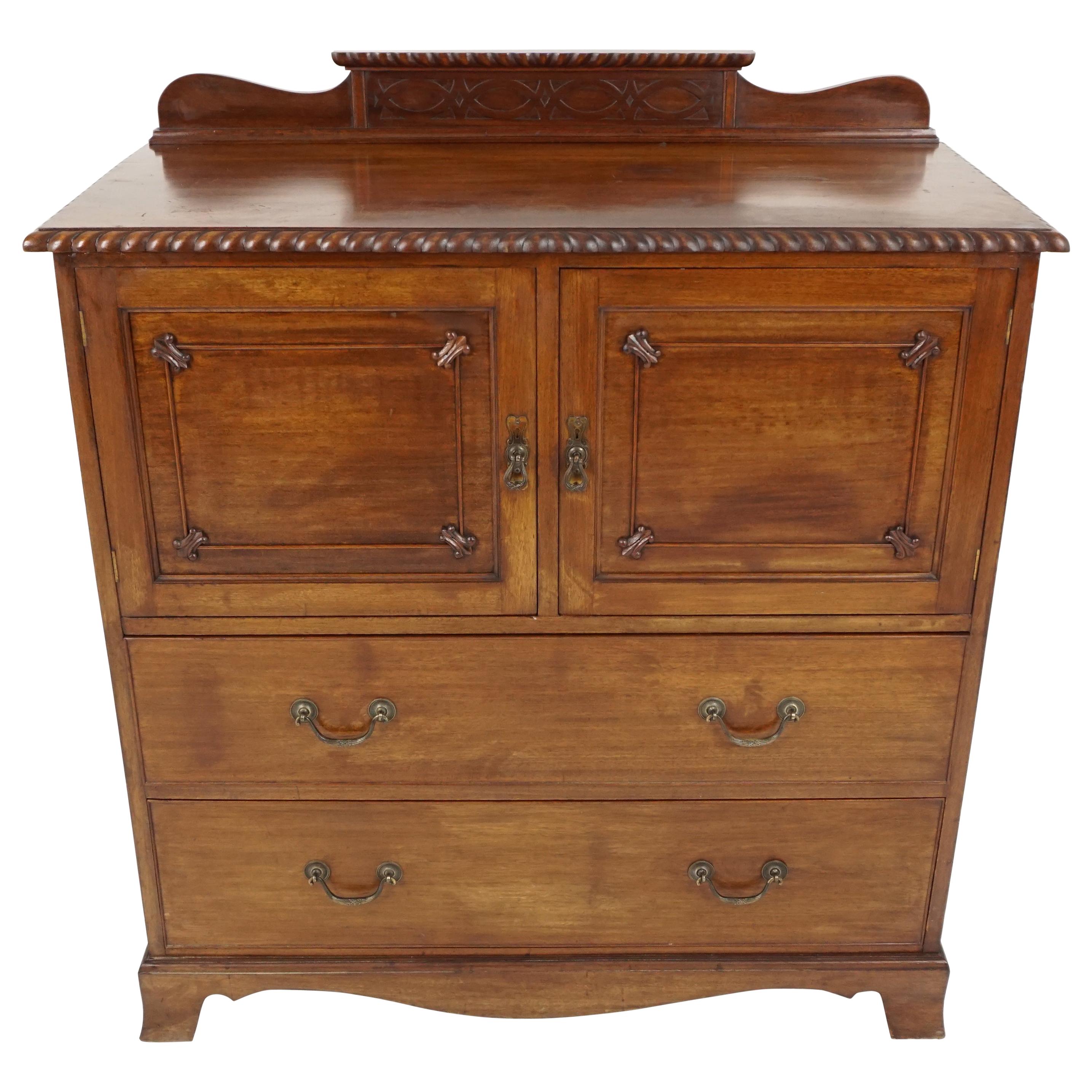 Ancienne commode en noyer:: Commode Edouardienne:: Ecosse 1910:: B1826A
