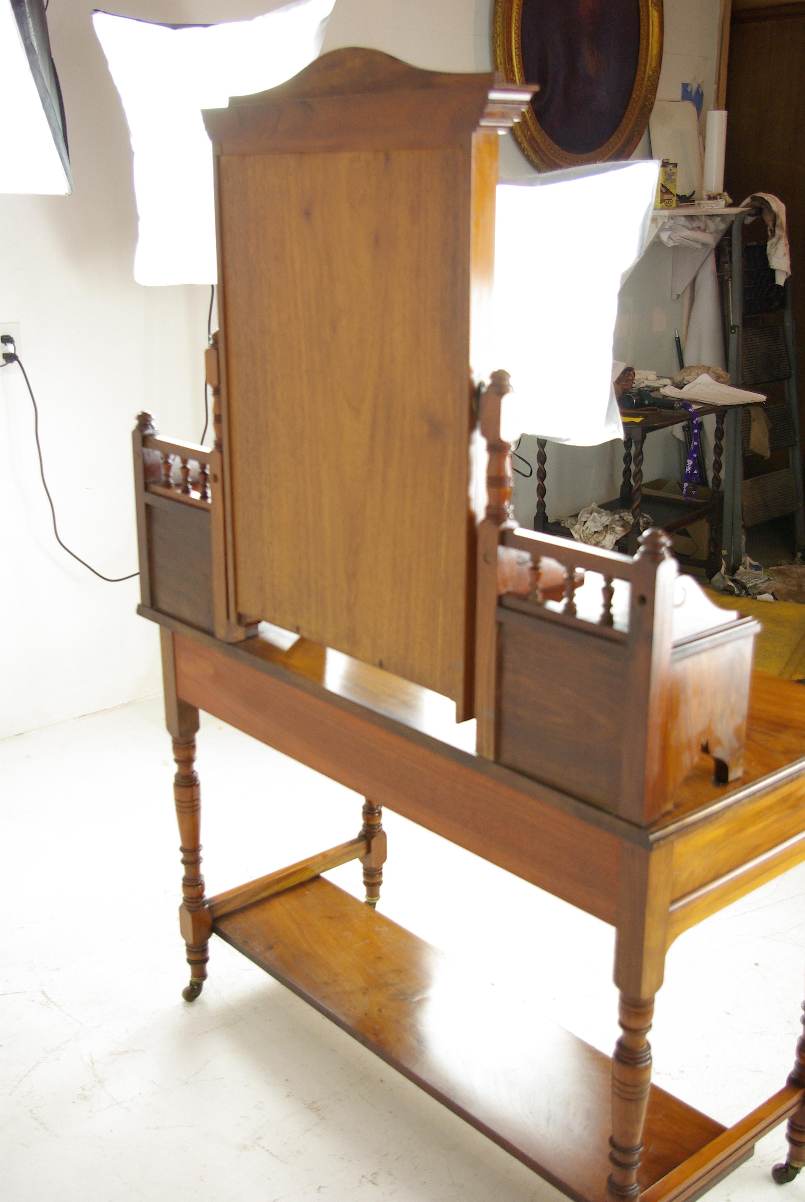 Antique Walnut Dresser, Vintage Dresser, Make Up Table, Antique Furniture 6