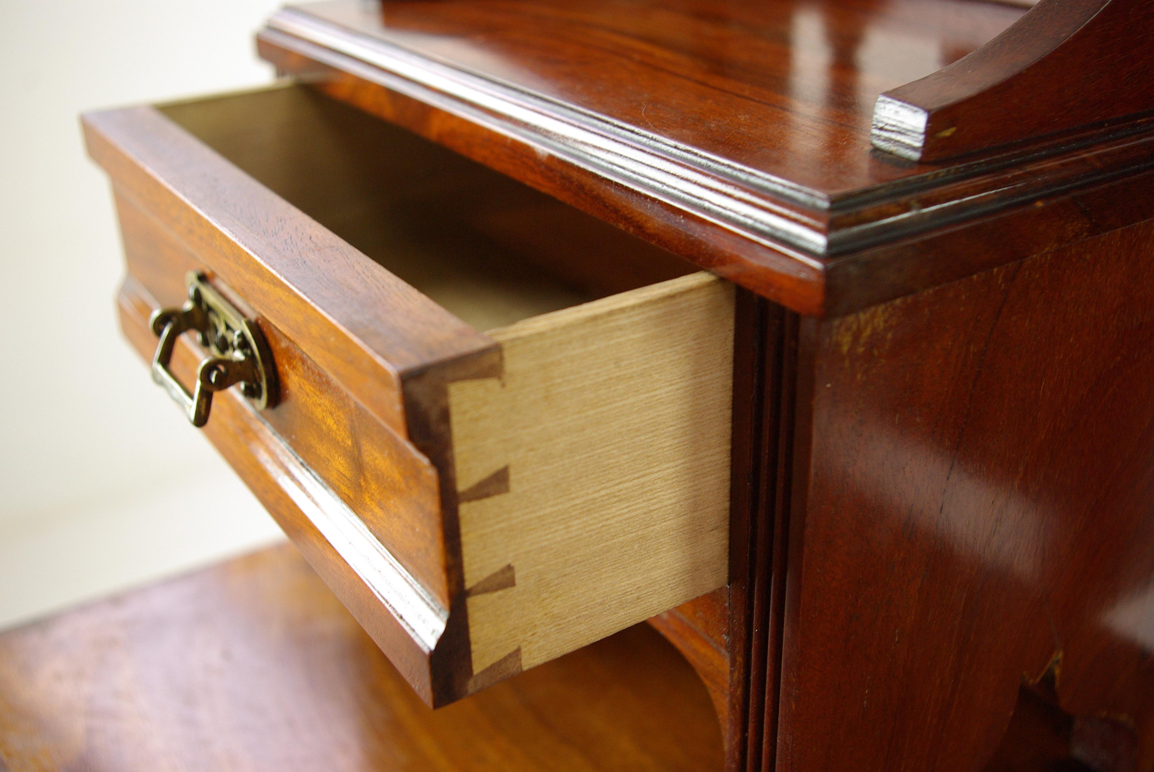 Hand-Crafted Antique Walnut Dresser, Vintage Dresser, Make Up Table, Antique Furniture