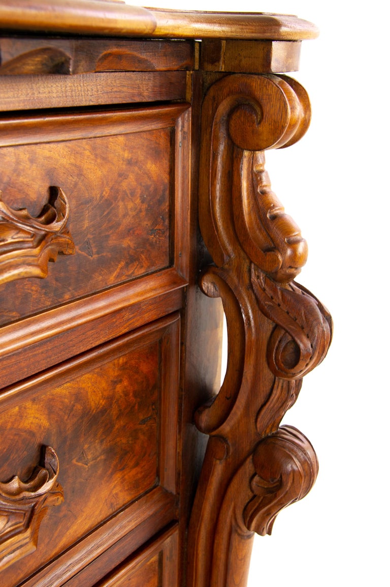 Antique Walnut Dresser, Vintage Dresser, Walnut, East Lake, America