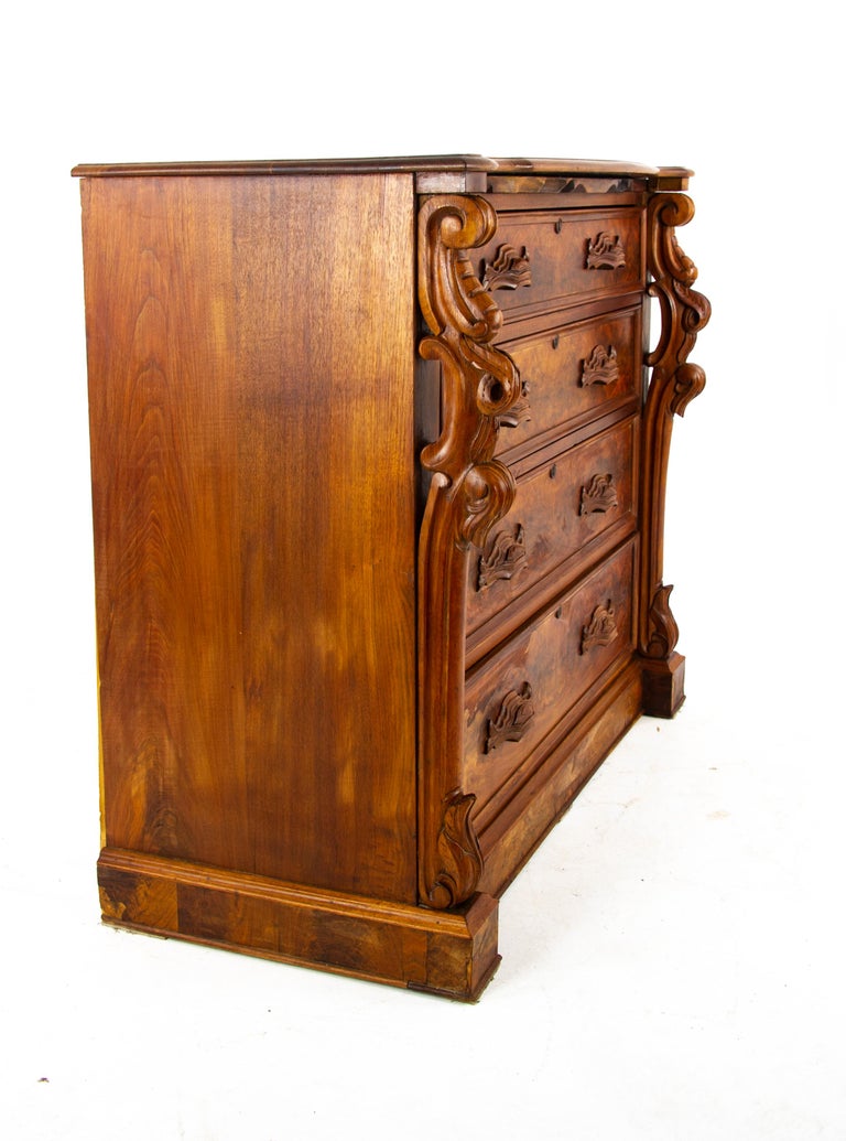 Antique Walnut Dresser, Vintage Dresser, Walnut, East Lake, America