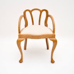 Antique Walnut Dressing Table Stool