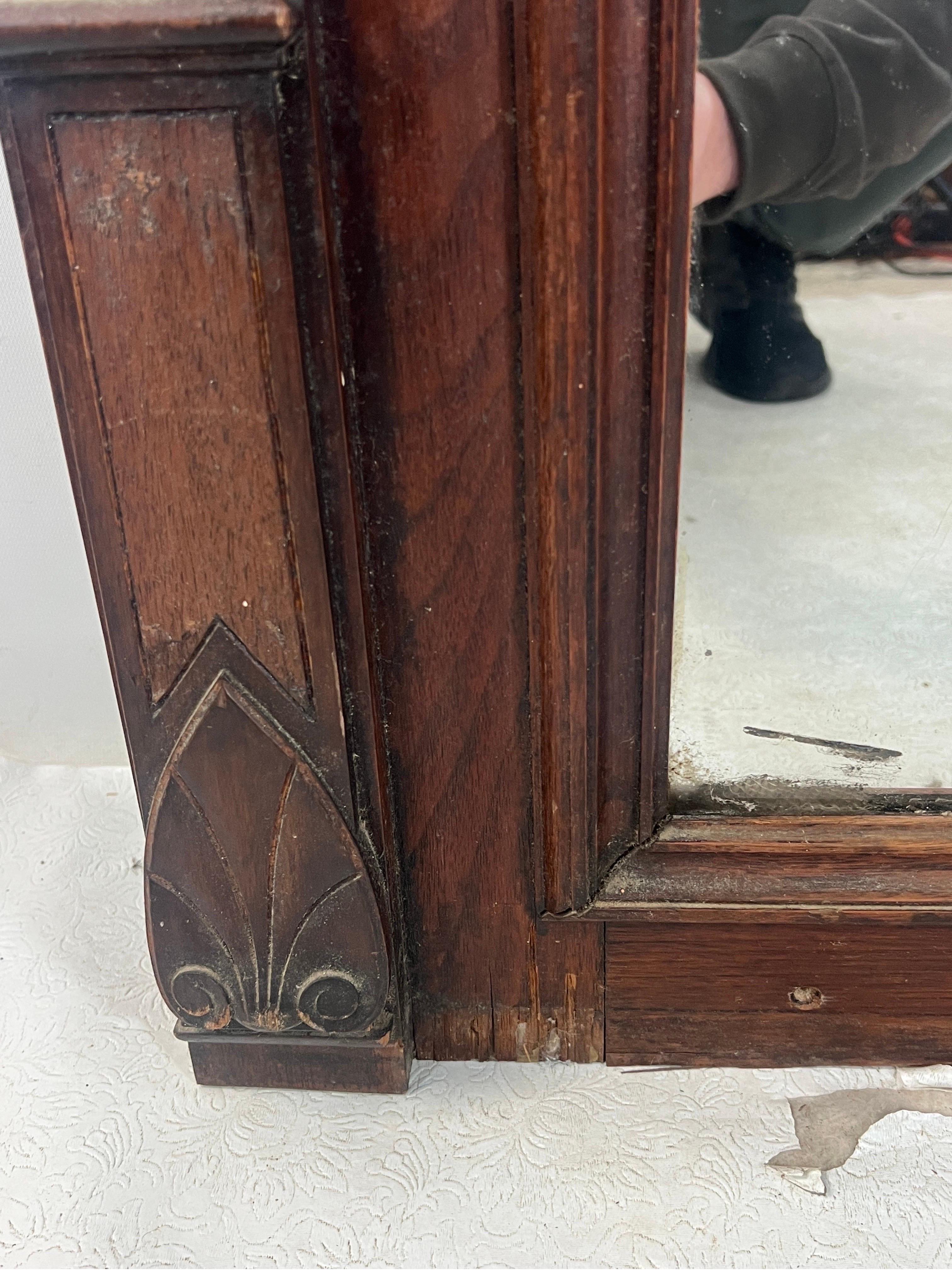 19th Century Antique Walnut Eastlake Pier Mirror For Sale