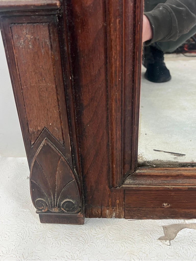 Antique Walnut Eastlake Pier Mirror For Sale at 1stDibs