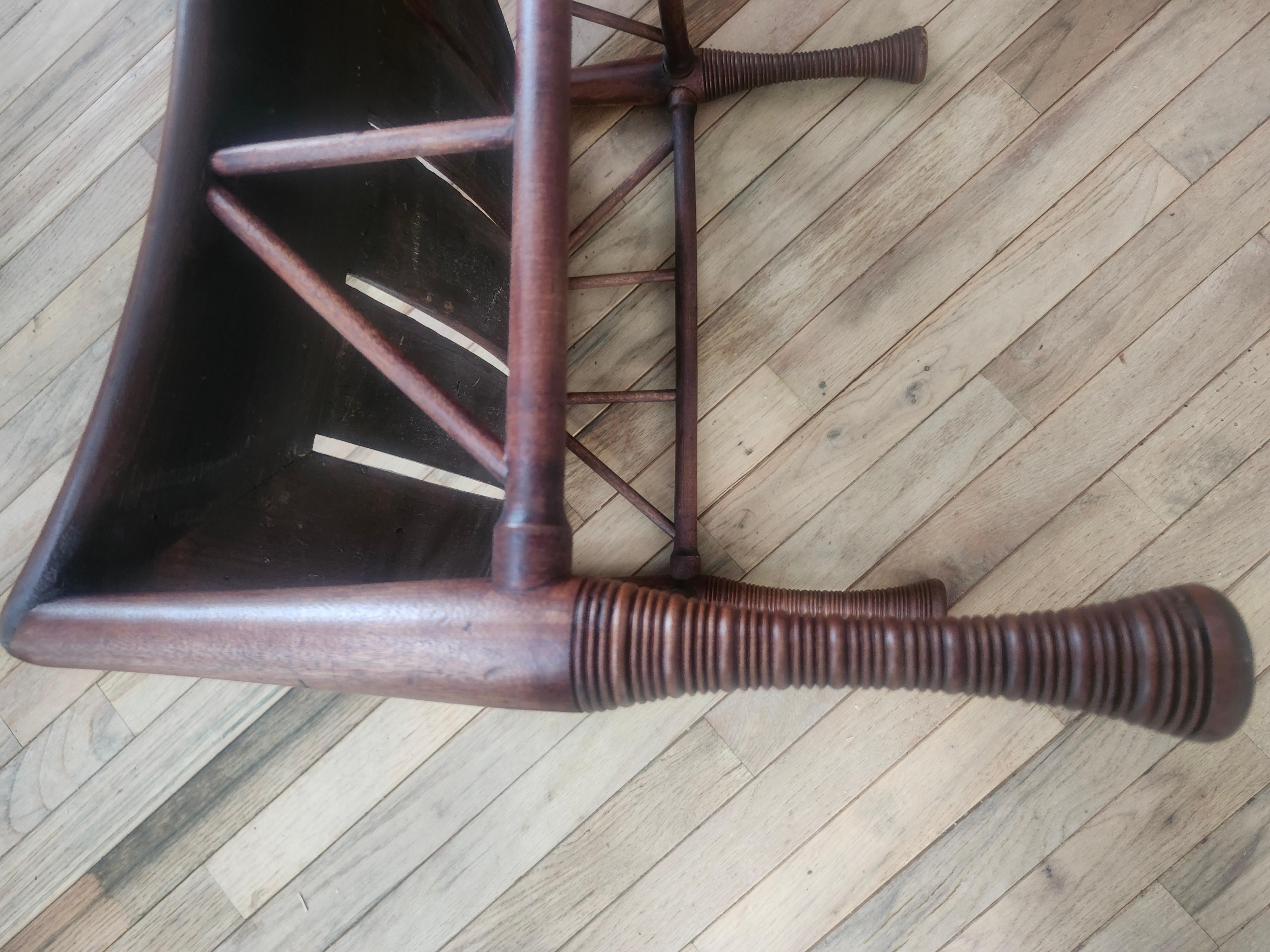 Antike Nussbaum ägyptischen Wiedergeburt Theben Hocker C1875 im Angebot 2