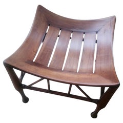 Tabouret Thebes ancien en noyer de style néo-égyptien C1875