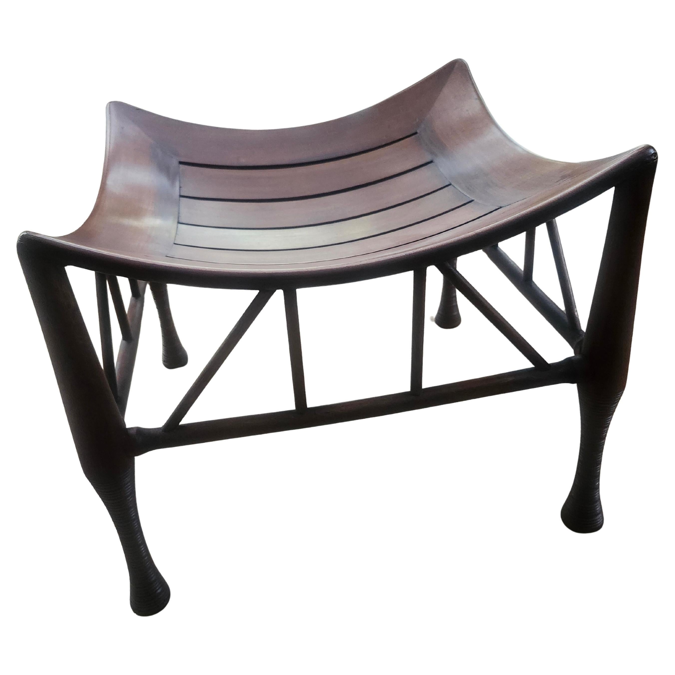 Antike Nussbaum ägyptischen Wiedergeburt Theben Hocker C1875 (Neuägyptisch) im Angebot