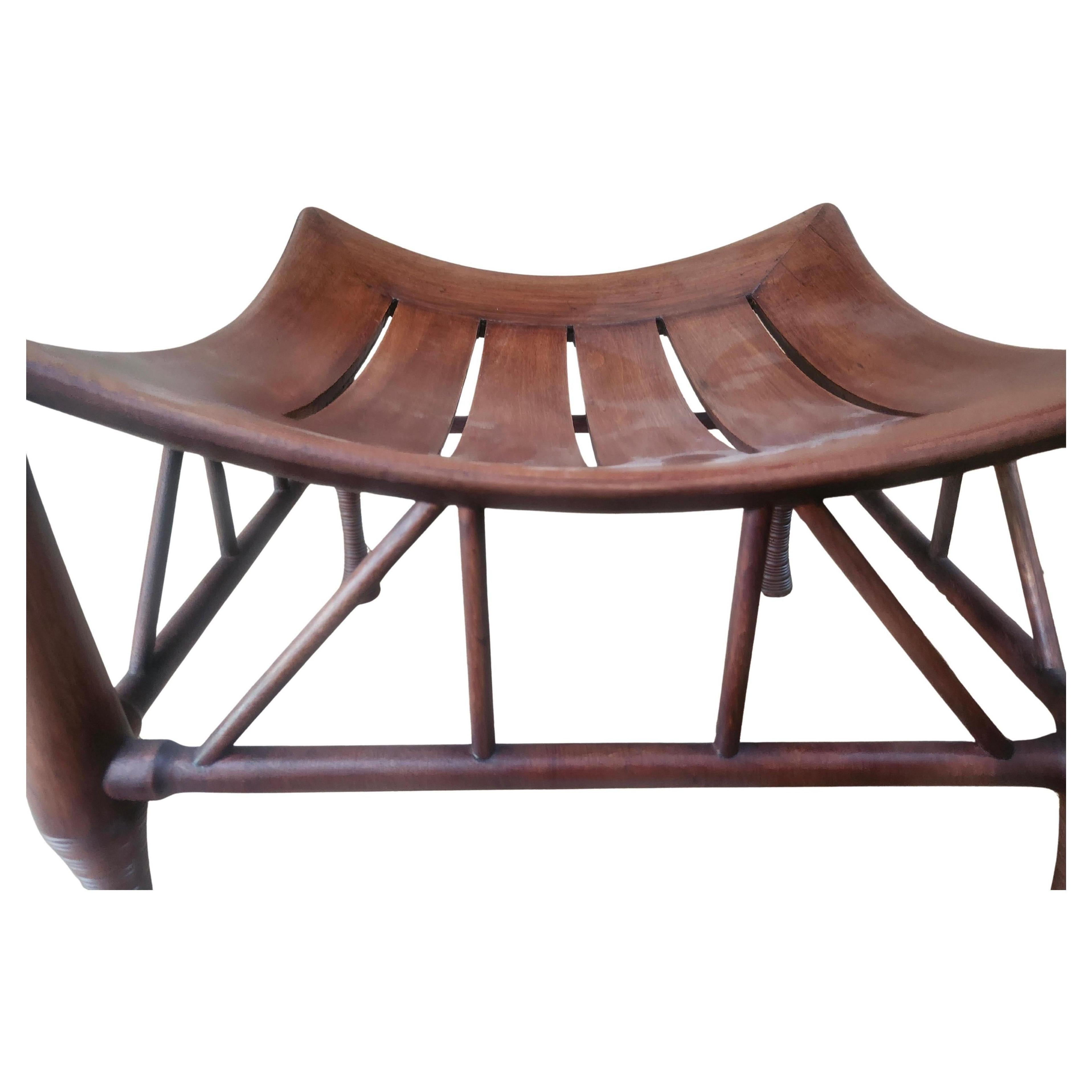 Antike Nussbaum ägyptischen Wiedergeburt Theben Hocker C1875 (amerikanisch) im Angebot