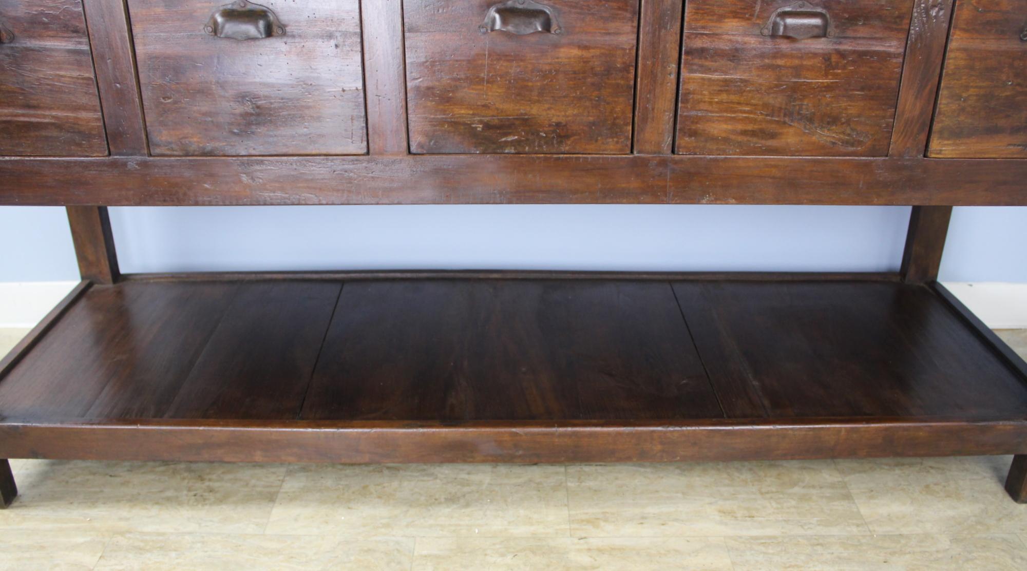 Antique Walnut Five Drawer Potboard Server or Counter 2