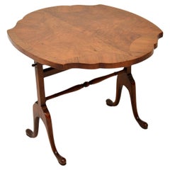 Antique Walnut Fliptop Side Table / Fire Screen