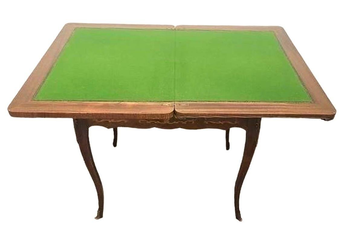 Antique Walnut French Backgammon Game Table 1