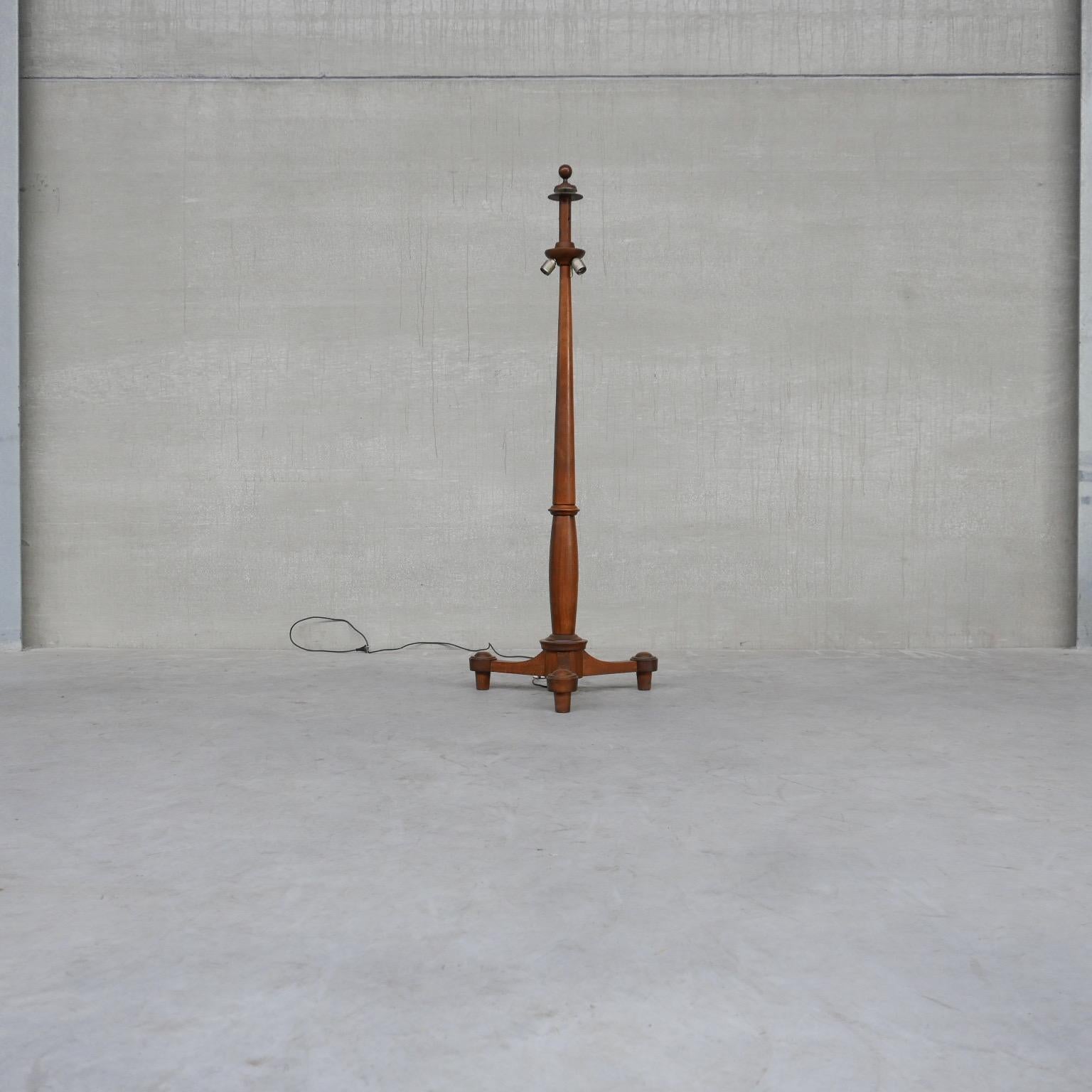 Antique Walnut French Floor Lamp For Sale 2