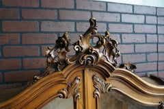 Antique Walnut French Provincial Secretary Cabinet