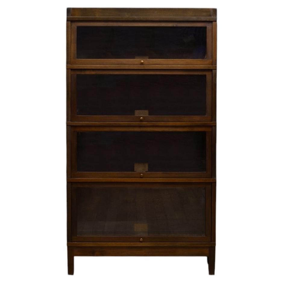 Antique Walnut Globe-Wernicke 4 Stack Lawyer's Bookcase c.1920