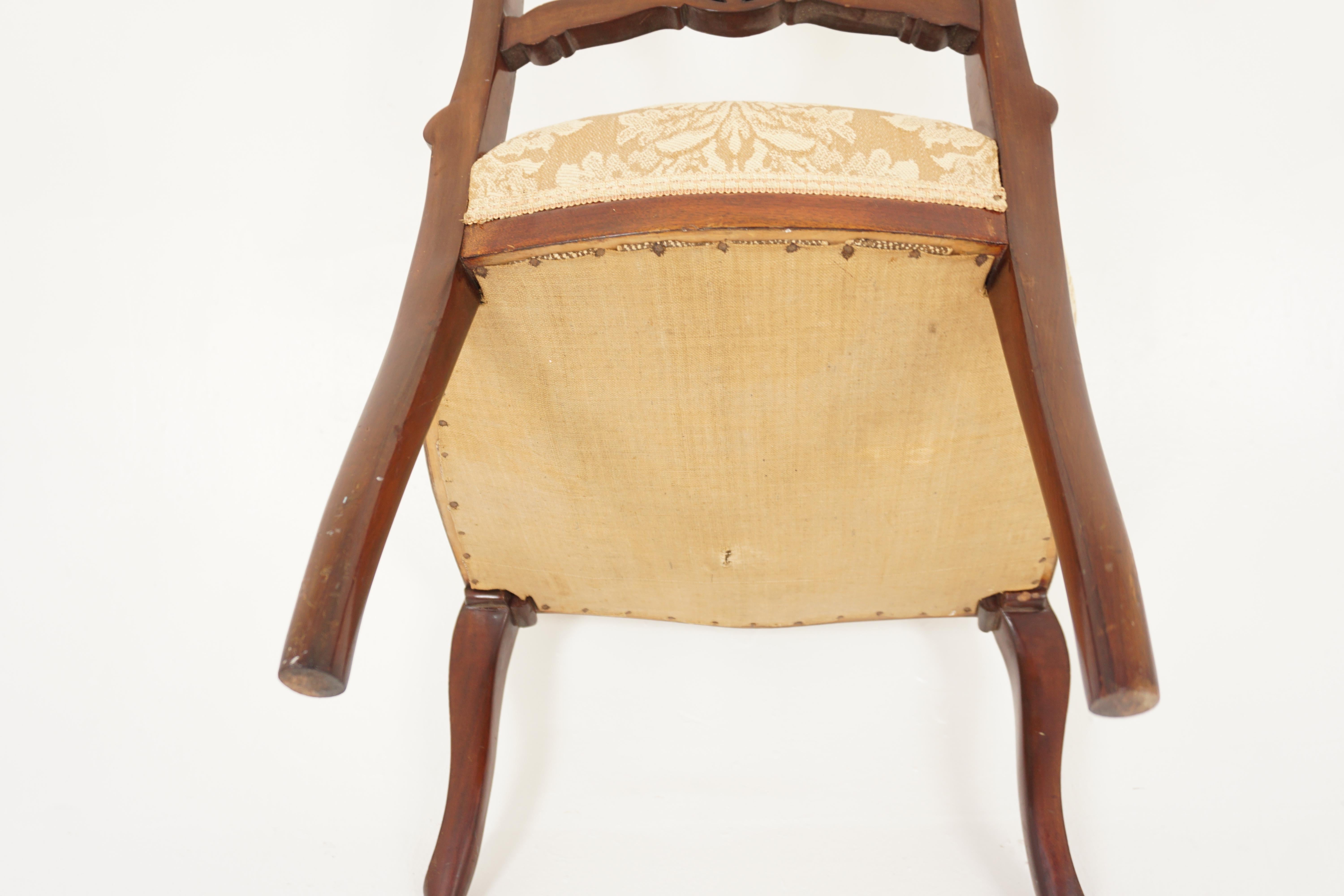 Paire de fauteuils de salon anciens en noyer, chaises d'appoint victoriennes, Écosse, 1890, H1071 en vente 2