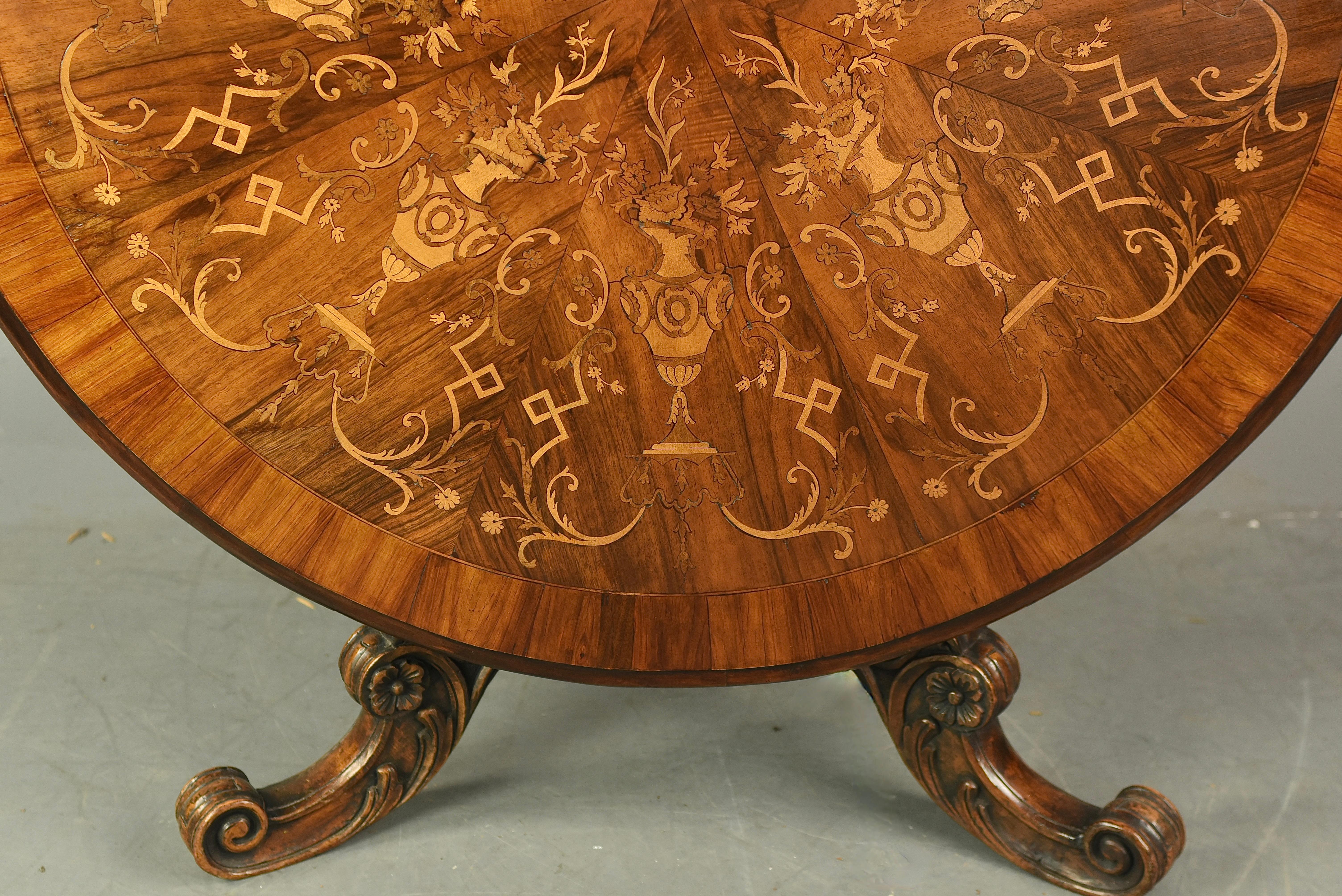 Sheraton Antique walnut inlaid centre table 