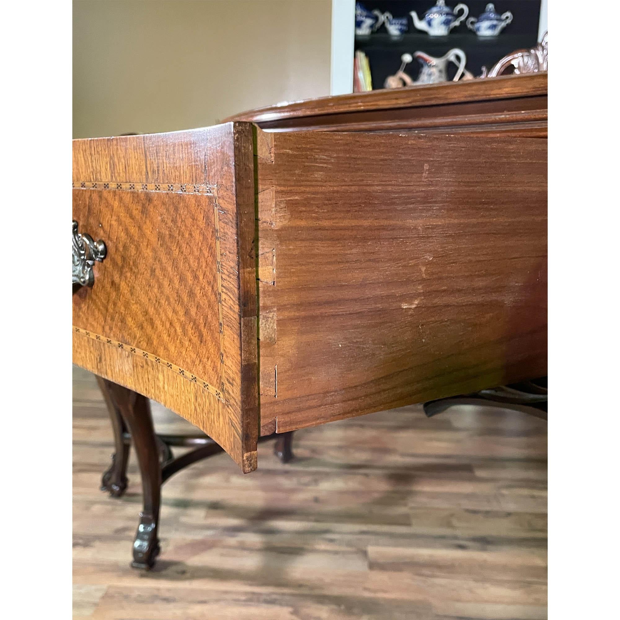 Antique Walnut Inlaid Sideboard For Sale 6