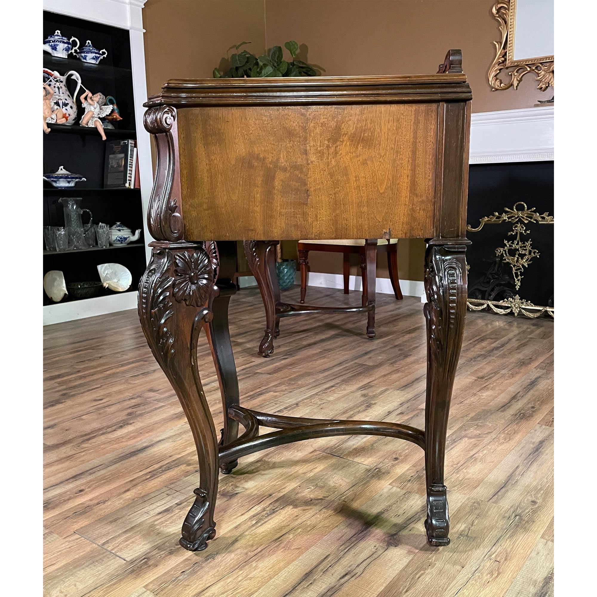 Antique Walnut Inlaid Sideboard For Sale 13