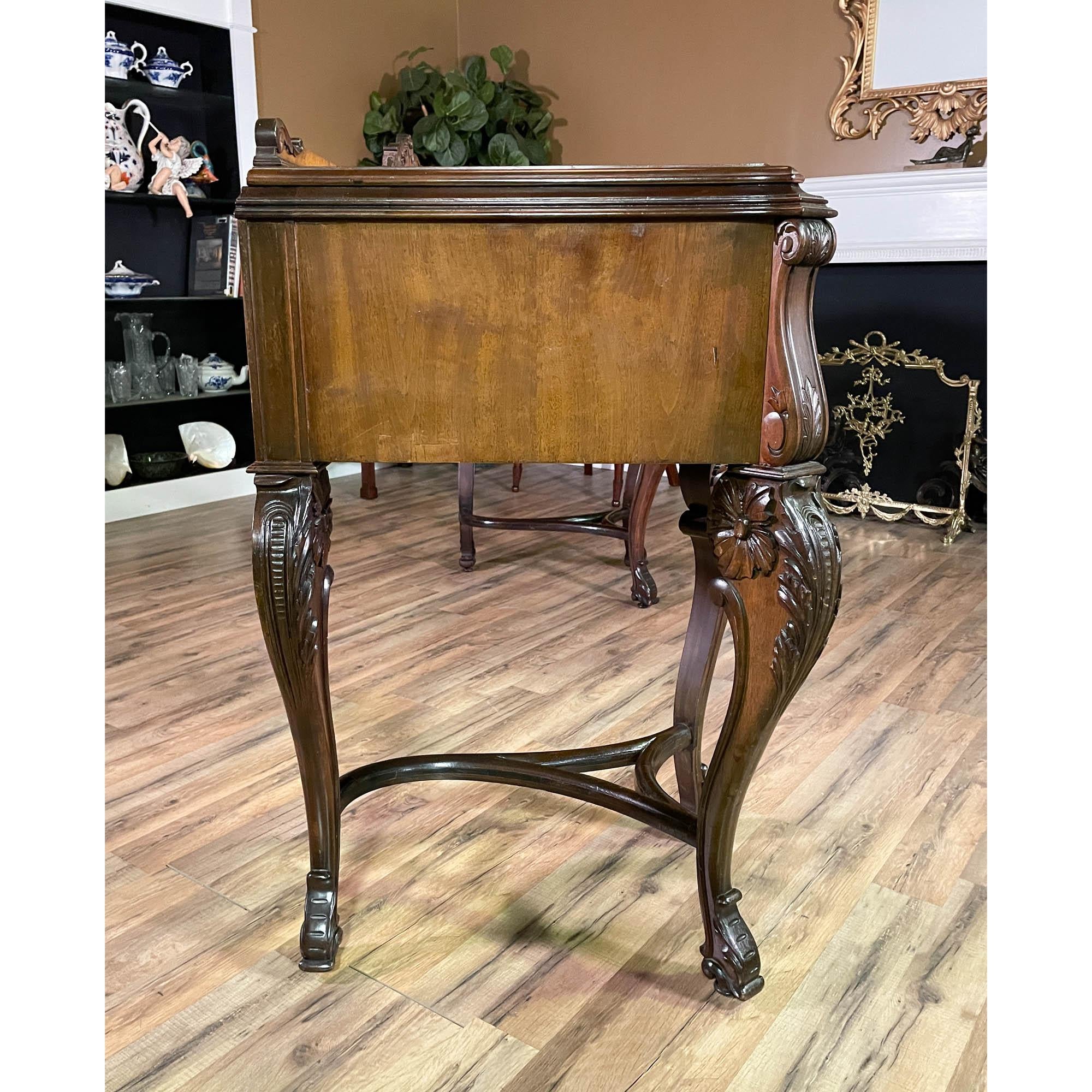 Antique Walnut Inlaid Sideboard For Sale 15