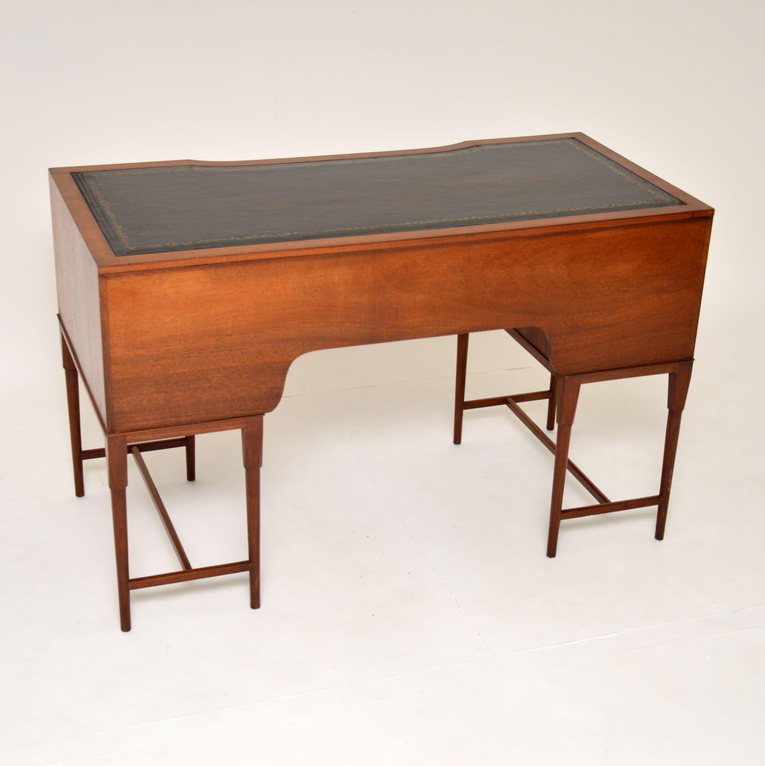 Antique Walnut & Leather Top Desk 7