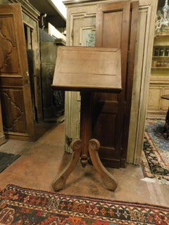 Antique Walnut Lectern, 19th Century Rome 'Italy'