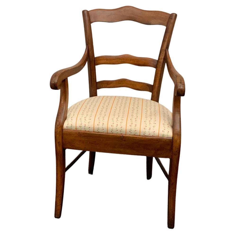 Antique Walnut Lounge Chair For Sale