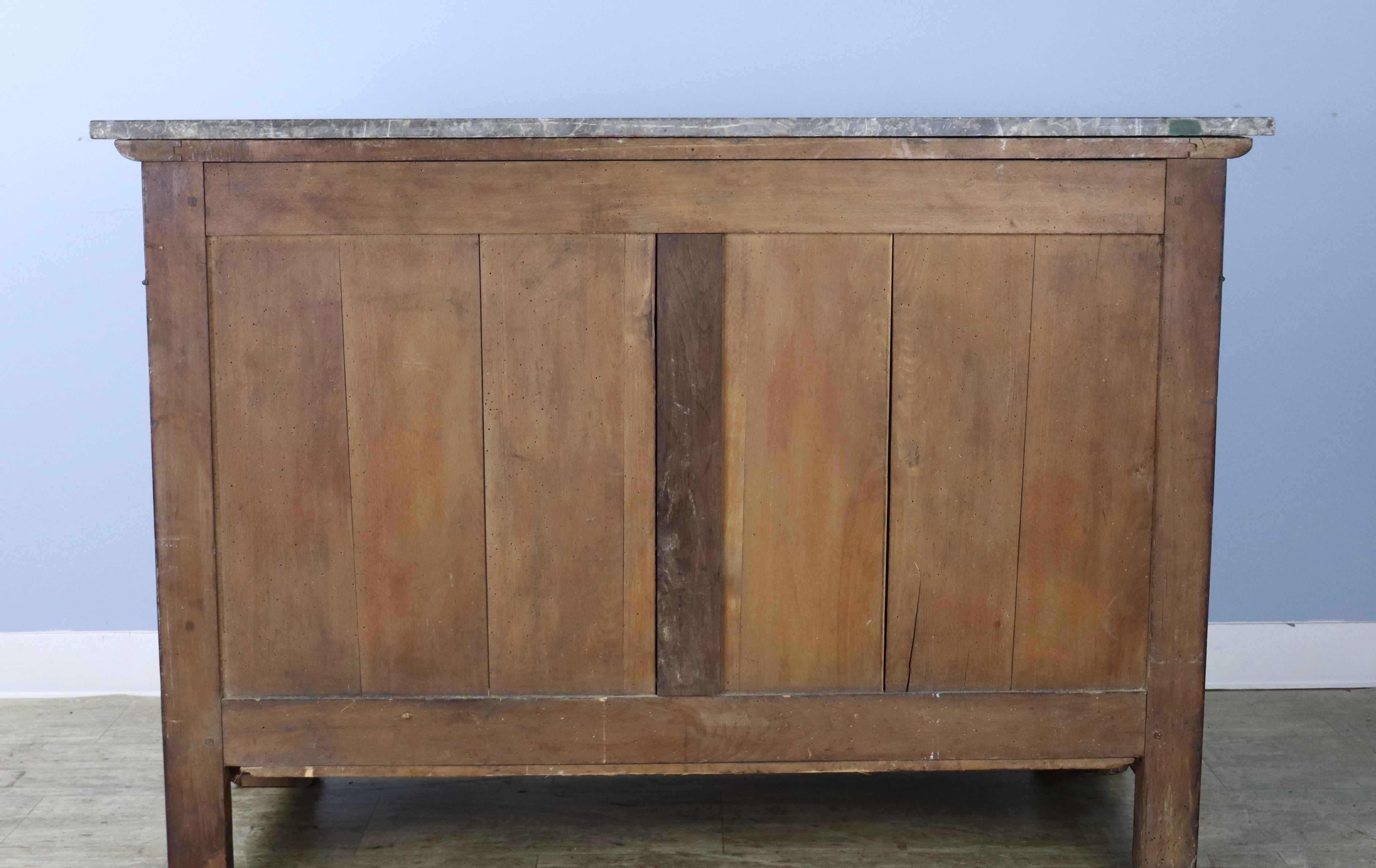 Antique Walnut Marble Topped Commode For Sale 8