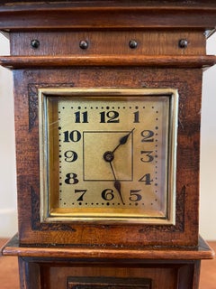 Antique Walnut Miniature Grandfather Clock