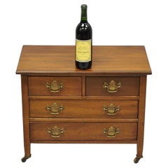 Antique Walnut Miniature Salesman Sample Small Chippendale Chest of Drawers