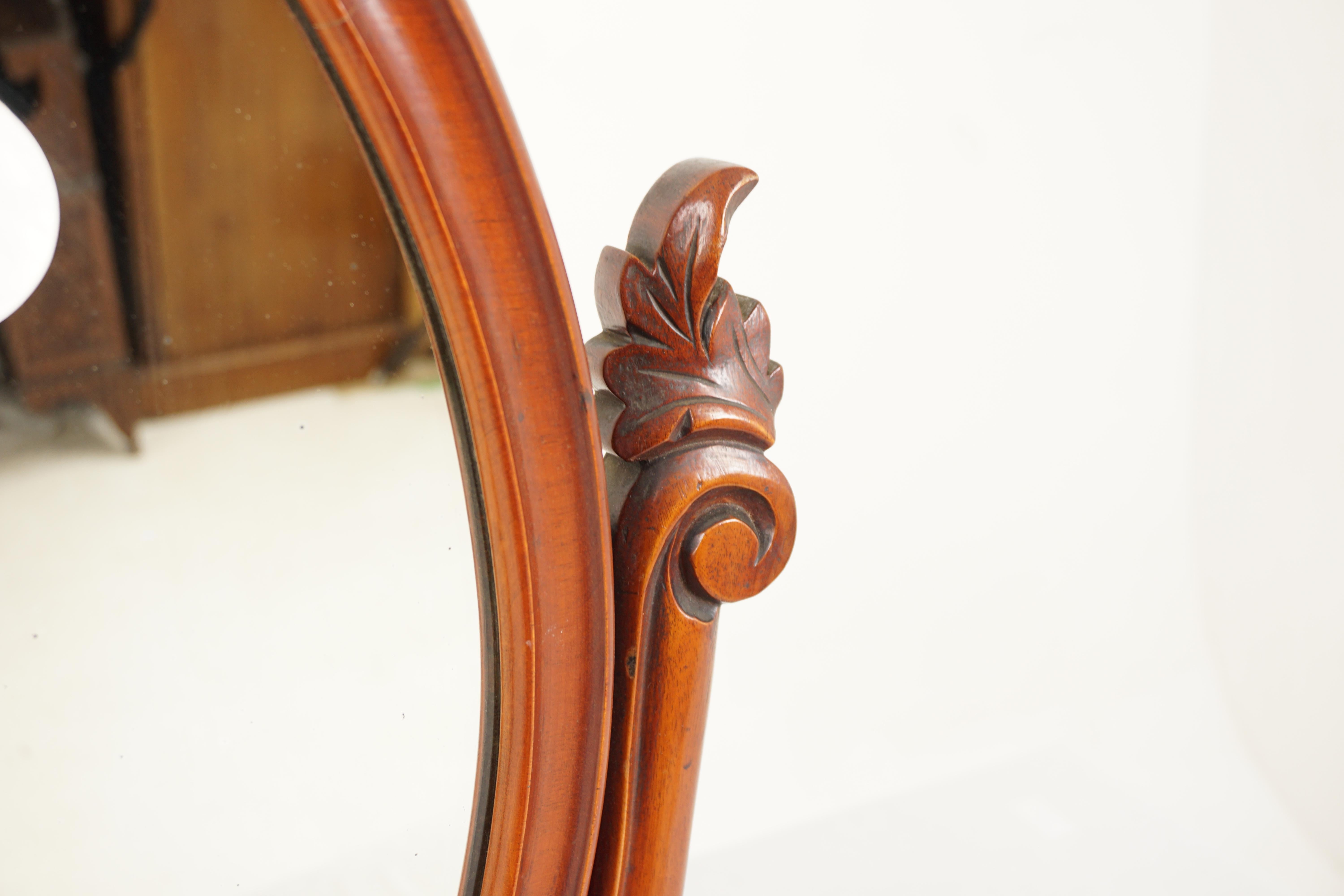 Antiker Spiegel aus Nussbaumholz, viktorianischer Kommodenspiegel aus Nussbaumholz, Schottland 1880, H1065 (Spätes 19. Jahrhundert) im Angebot