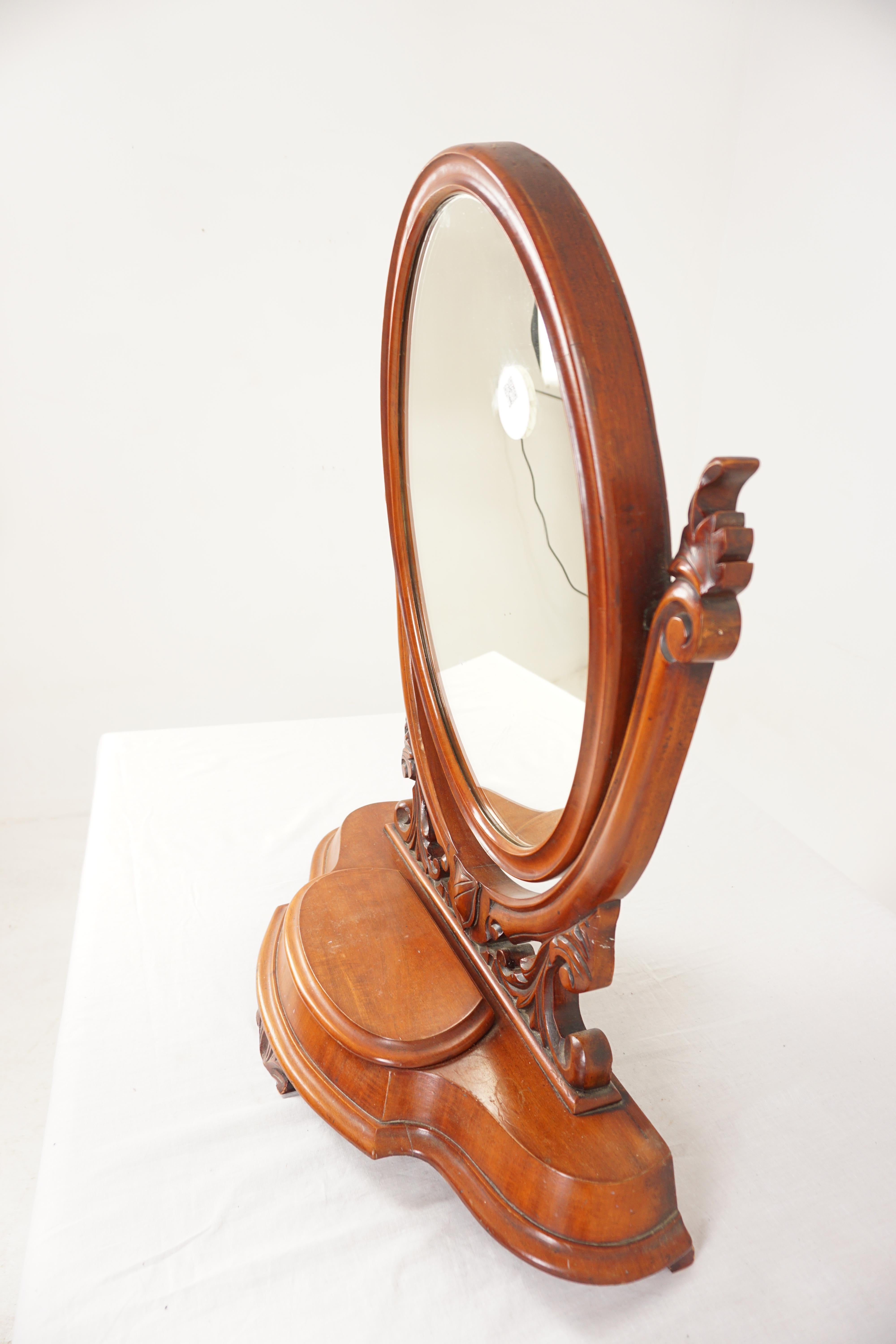 Antique Walnut Mirror, Victorian Walnut Dressing Mirror, Scotland 1880, H1065 For Sale 2