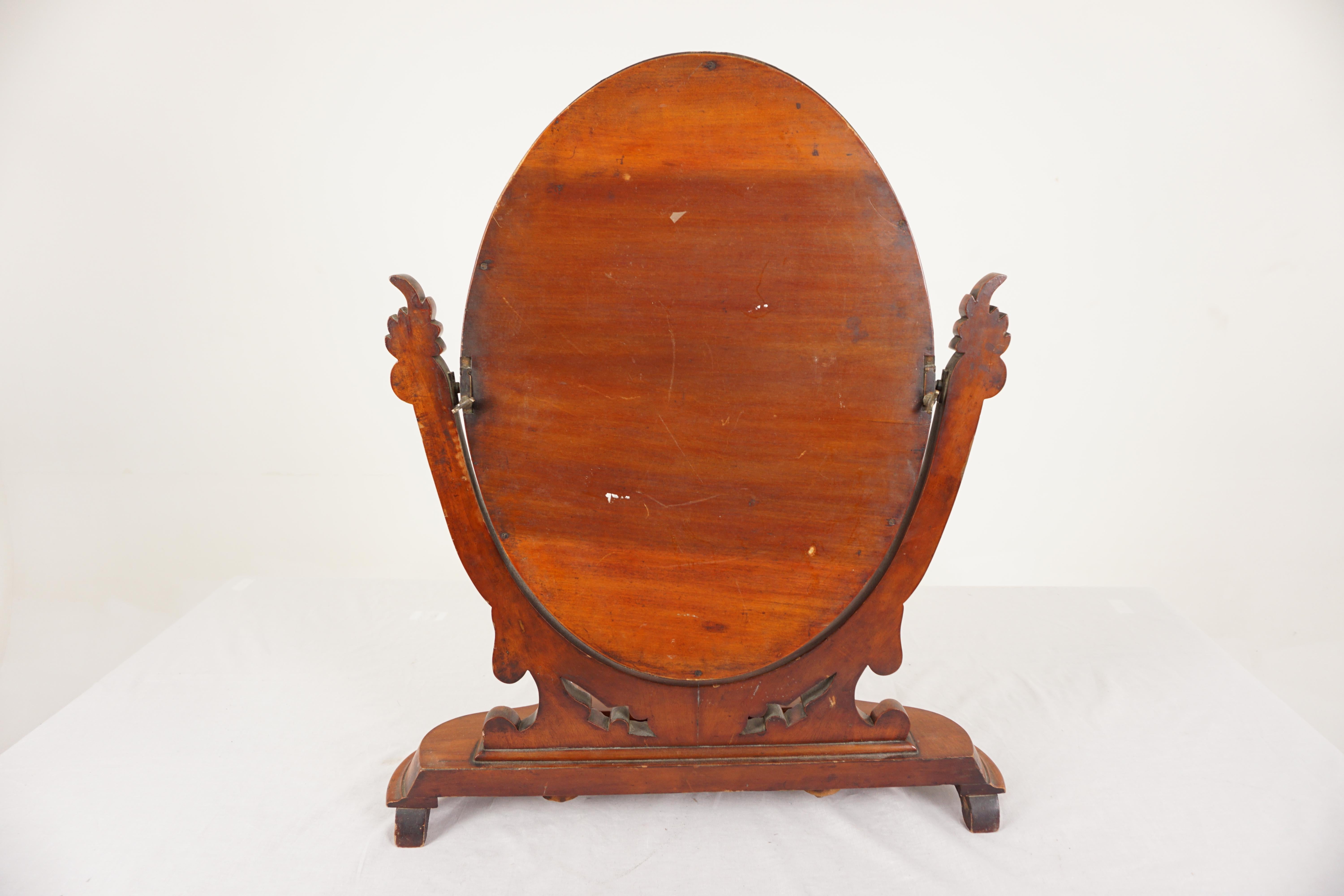 Antique Walnut Mirror, Victorian Walnut Dressing Mirror, Scotland 1880, H1065 For Sale 3