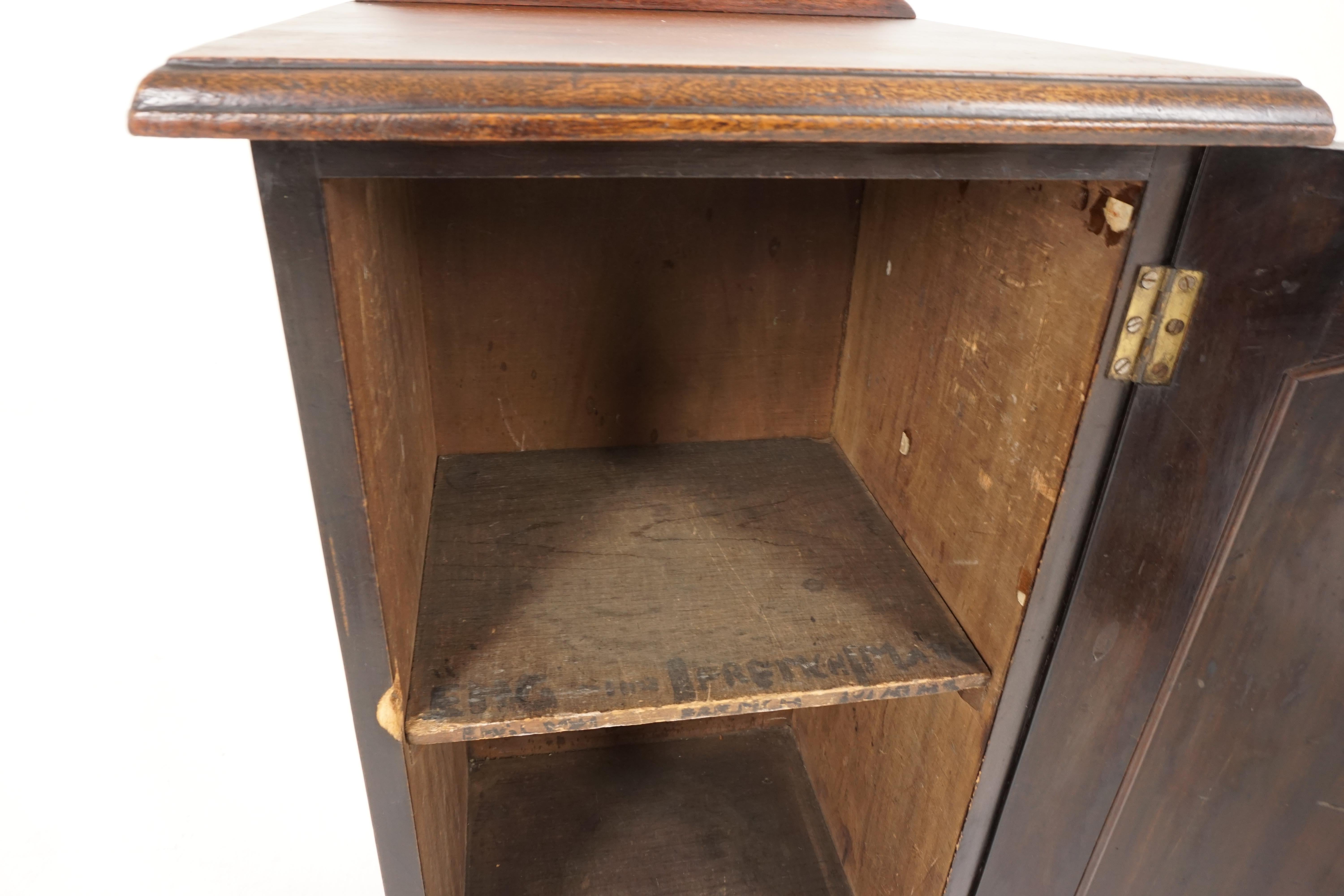 Scottish Antique Walnut Nightstand, Bedside, Lamp Table, Scotland 1890, B2251