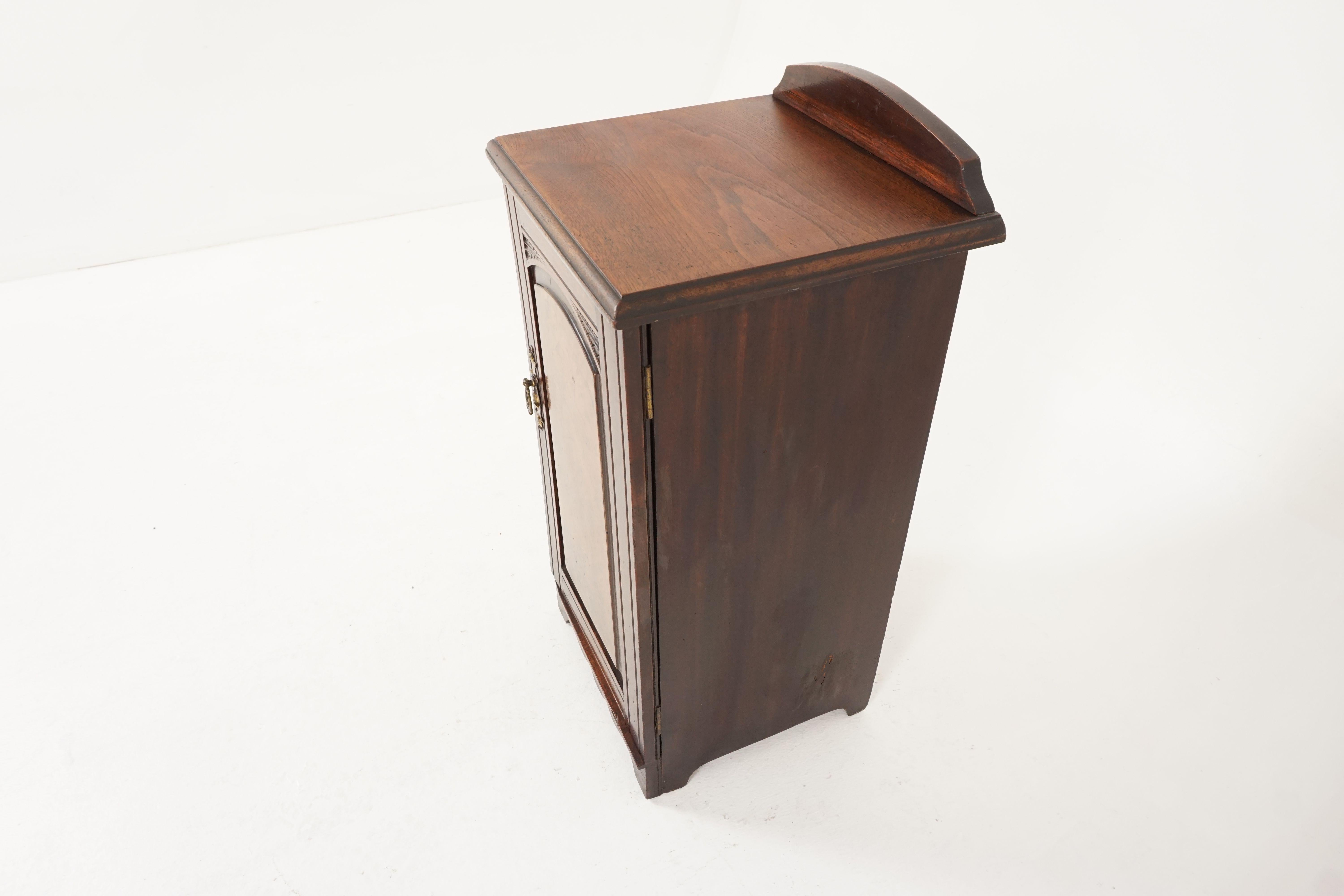 Late 19th Century Antique Walnut Nightstand, Bedside, Lamp Table, Scotland 1890, B2251
