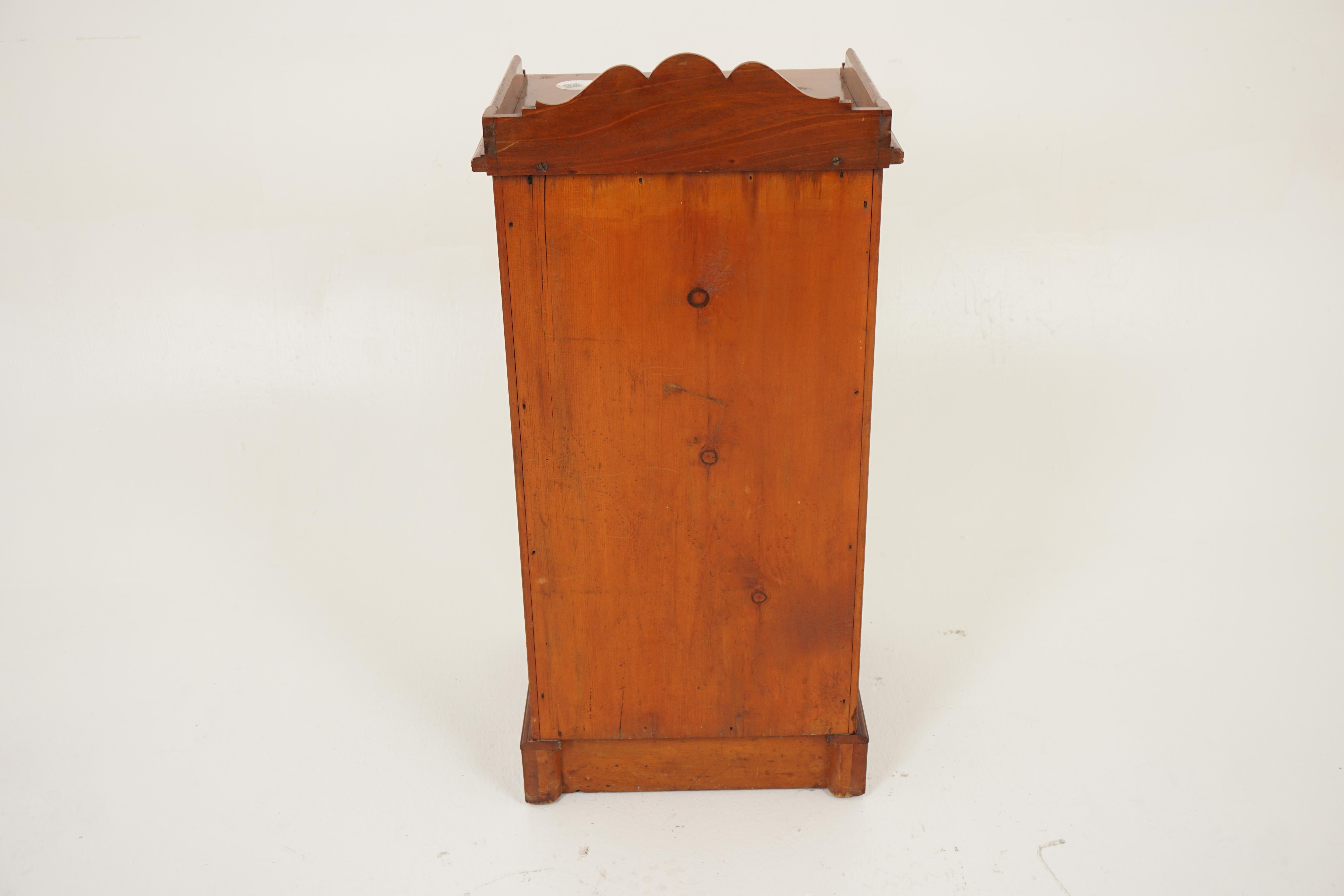Antique Walnut Nightstand, Victorian Bedside & Lamp Table, Scotland 1880, H091 For Sale 3
