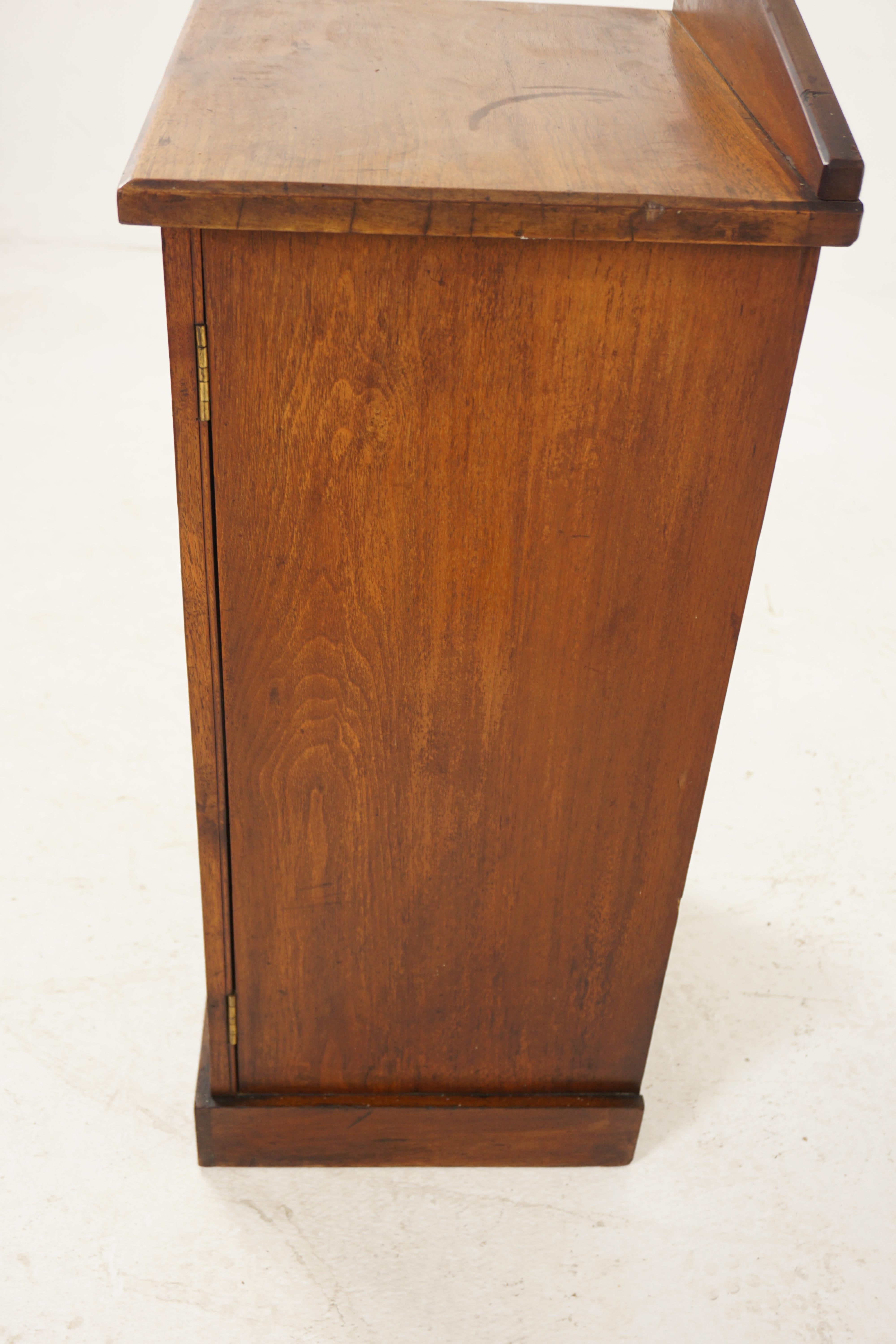 Antique Walnut Nightstand, Victorian Walnut Lamp Table, Scotland 1880, H967 1