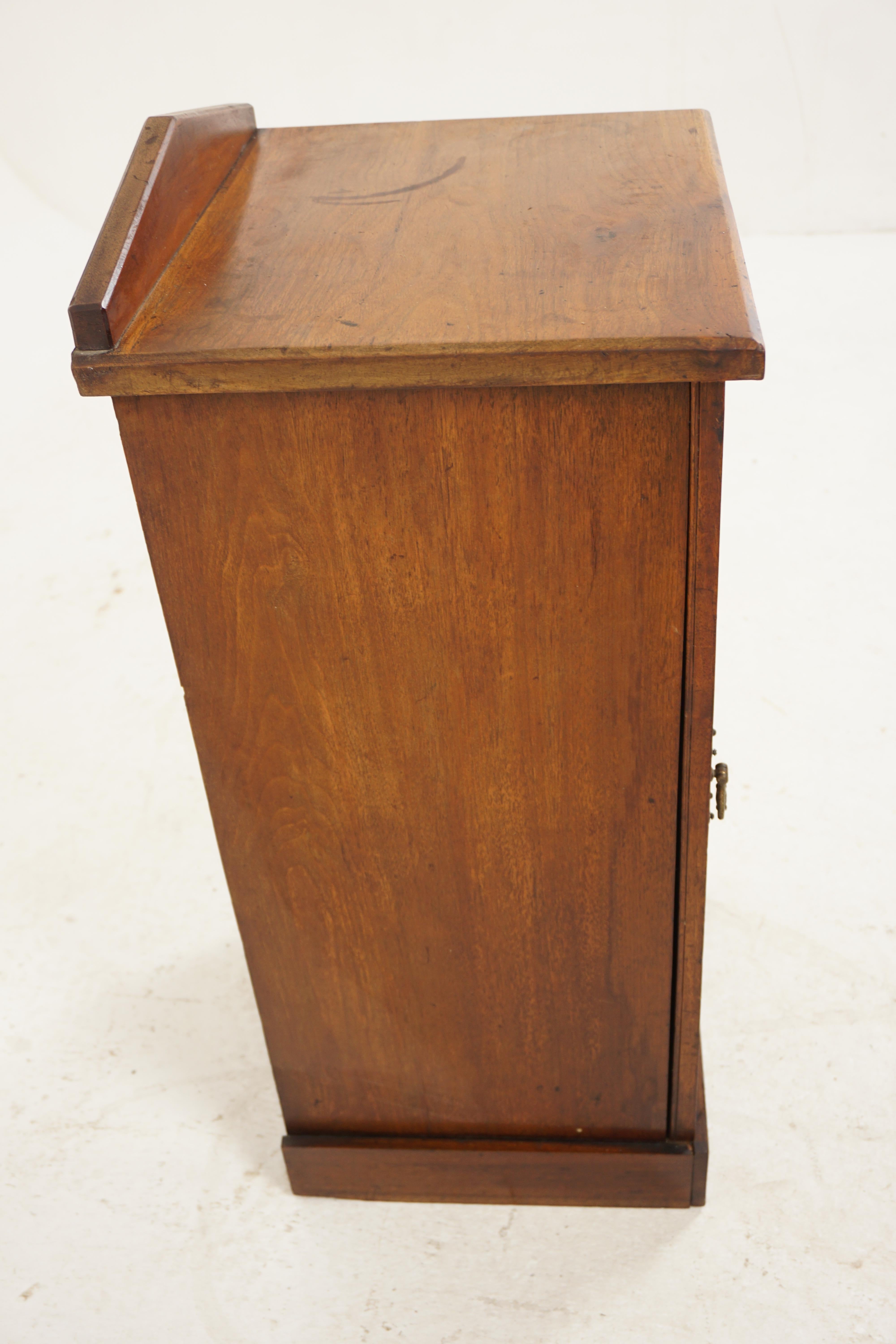Antique Walnut Nightstand, Victorian Walnut Lamp Table, Scotland 1880, H967 2