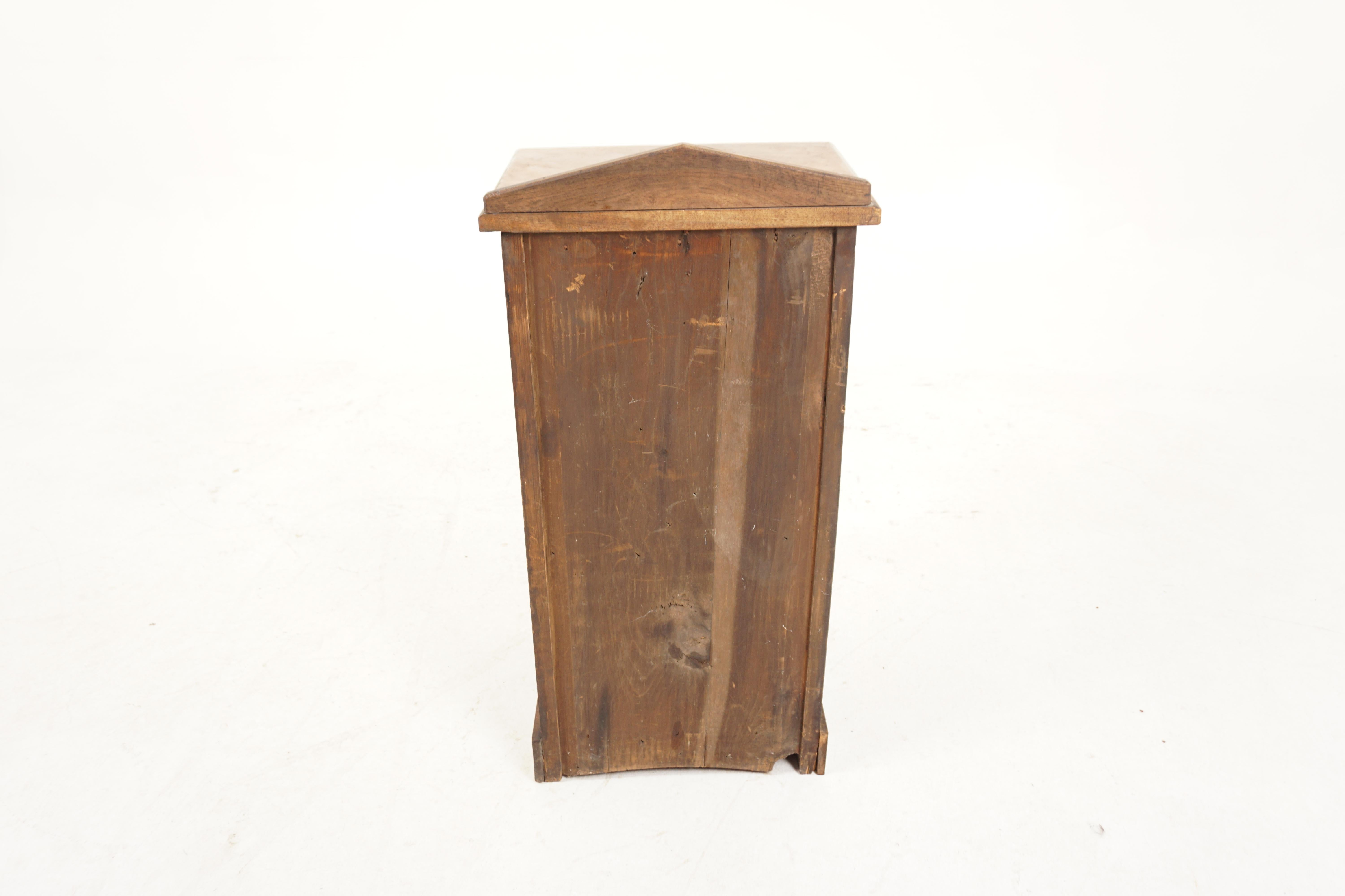 Antique Walnut Nightstand, Victorian Walnut Lamp Table, Scotland 1880, H967 3
